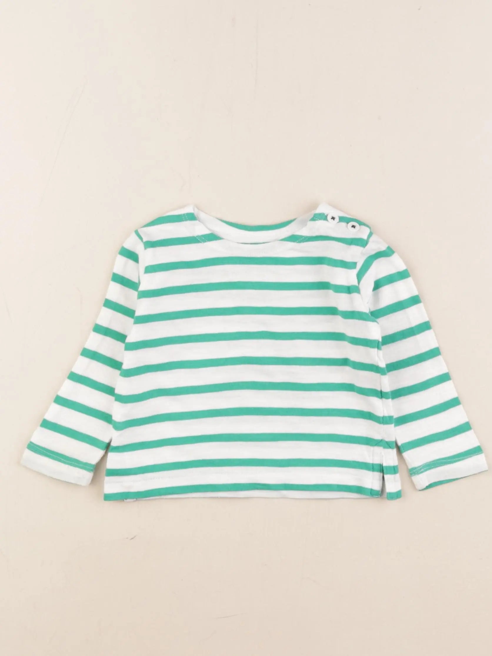 Boutchou - tee-shirt blanc, vert - 6 mois