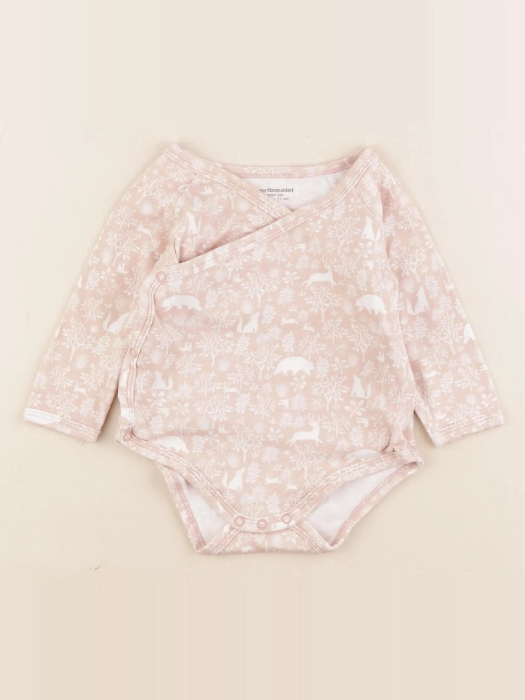 Vertbaudet - body rose - 9 mois