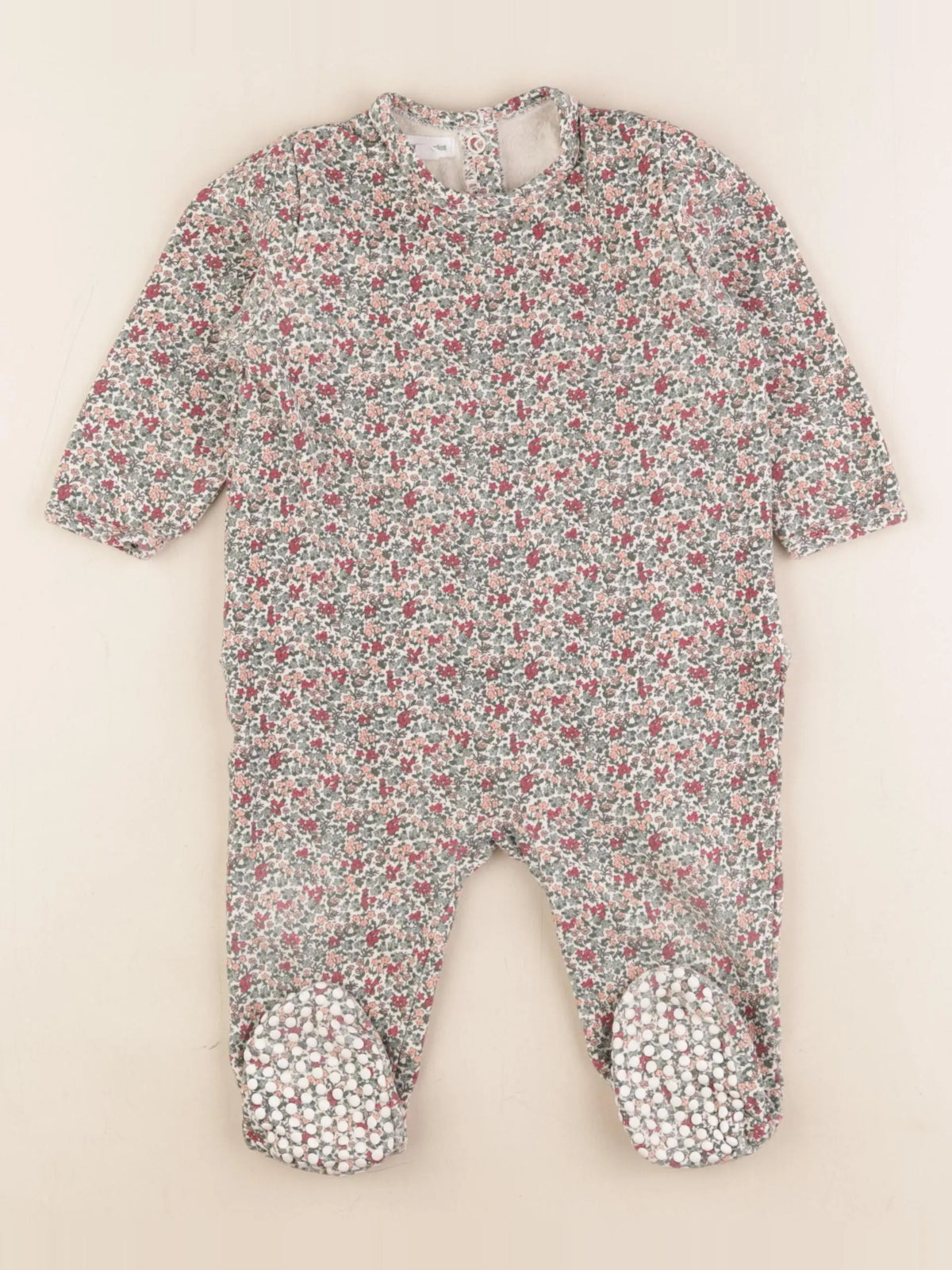 Vertbaudet - pyjama velours multicolore - 12 mois