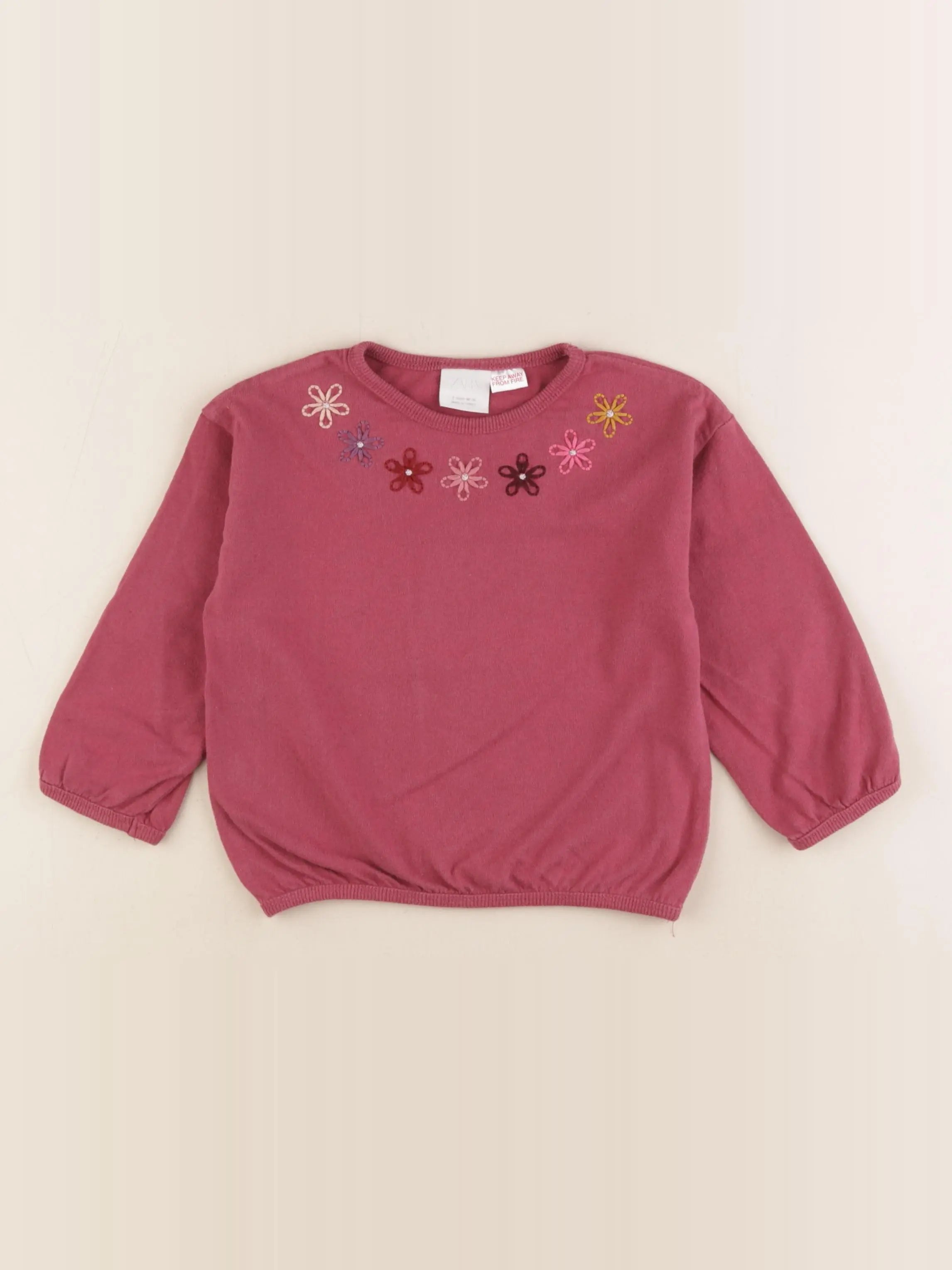 Zara - sweat rose - 2 ans