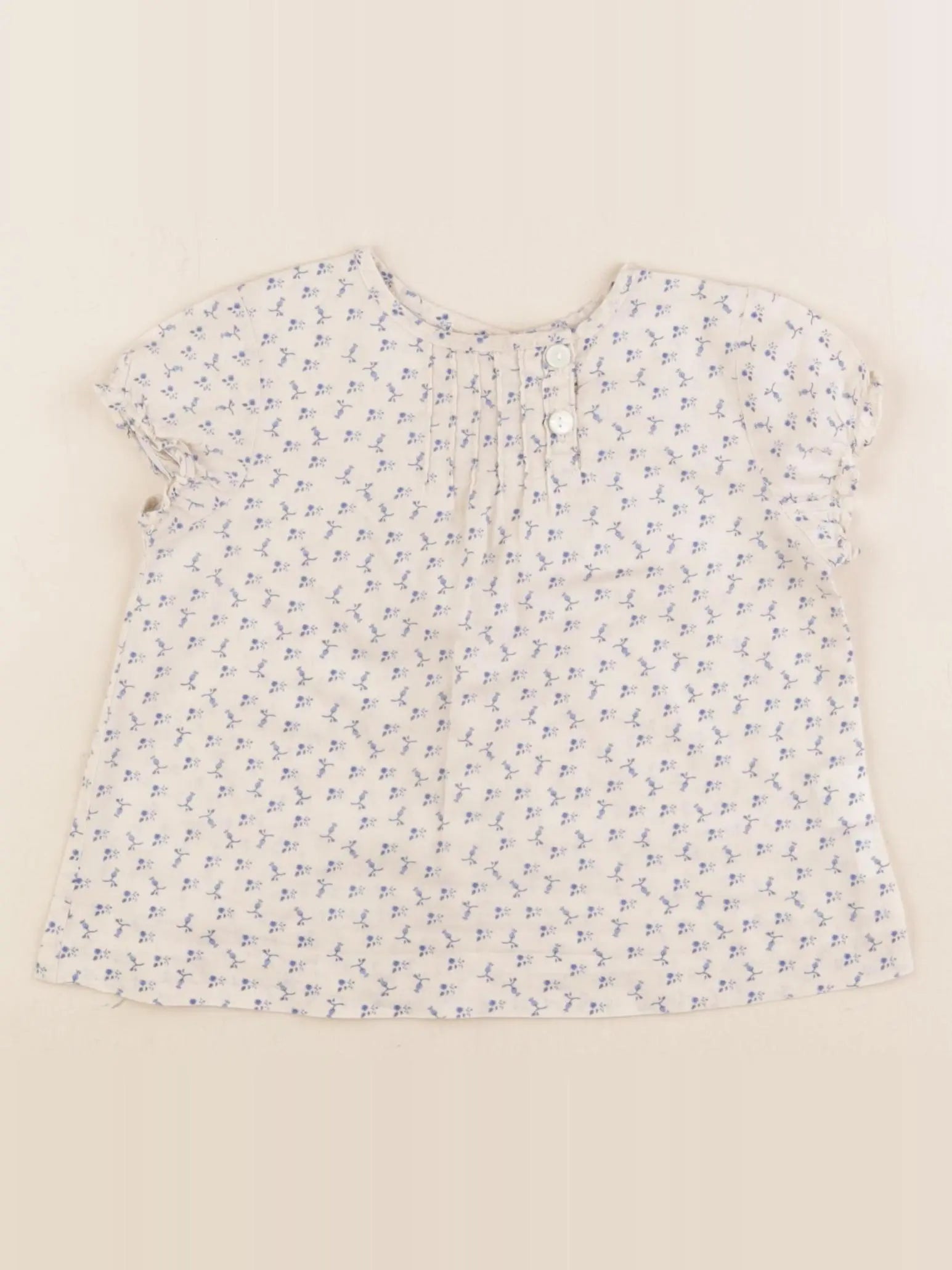 Gocco - blouse blanc, bleu - 12/18 mois
