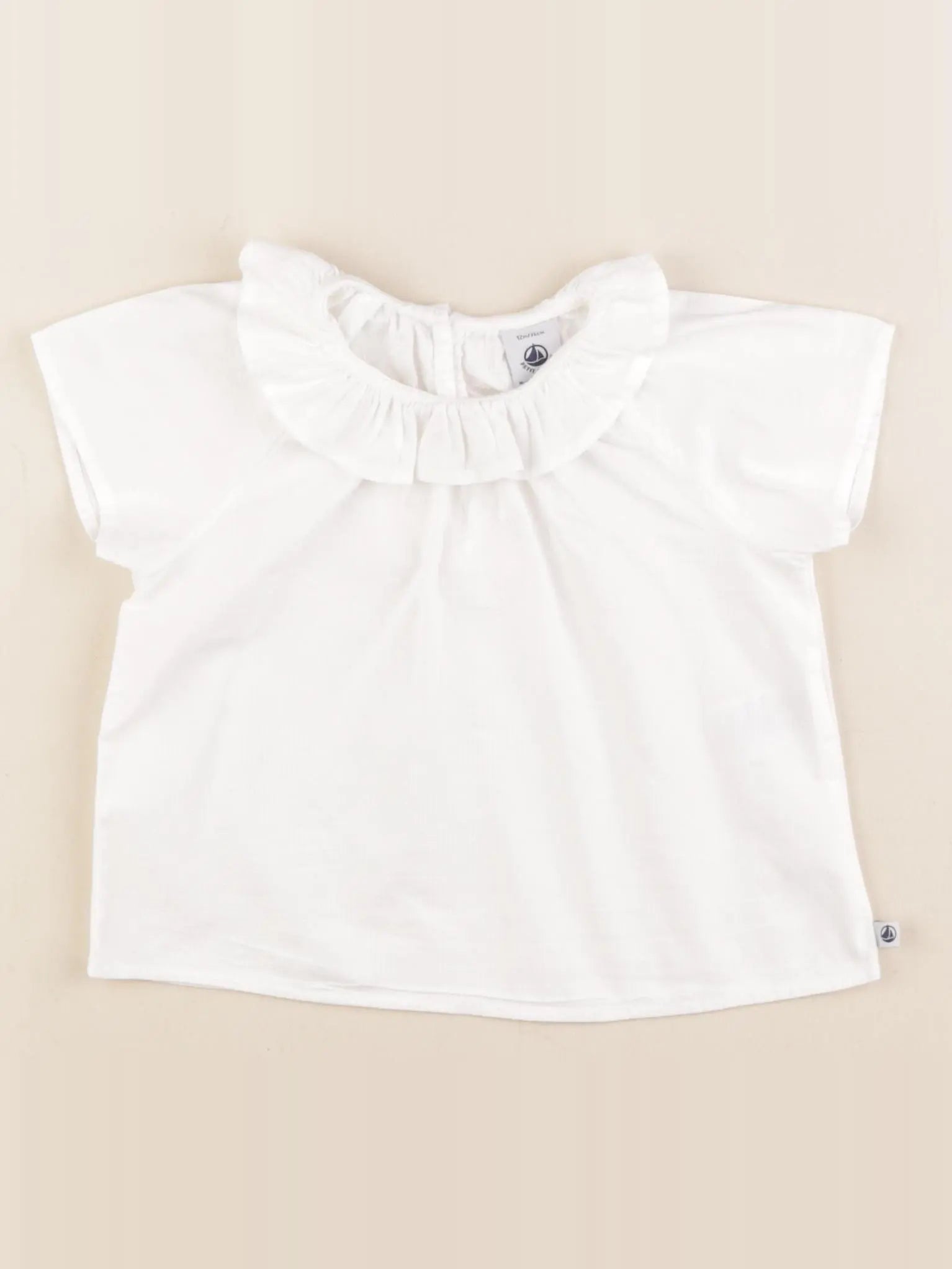 Petit Bateau - blouse blanc - 12 mois