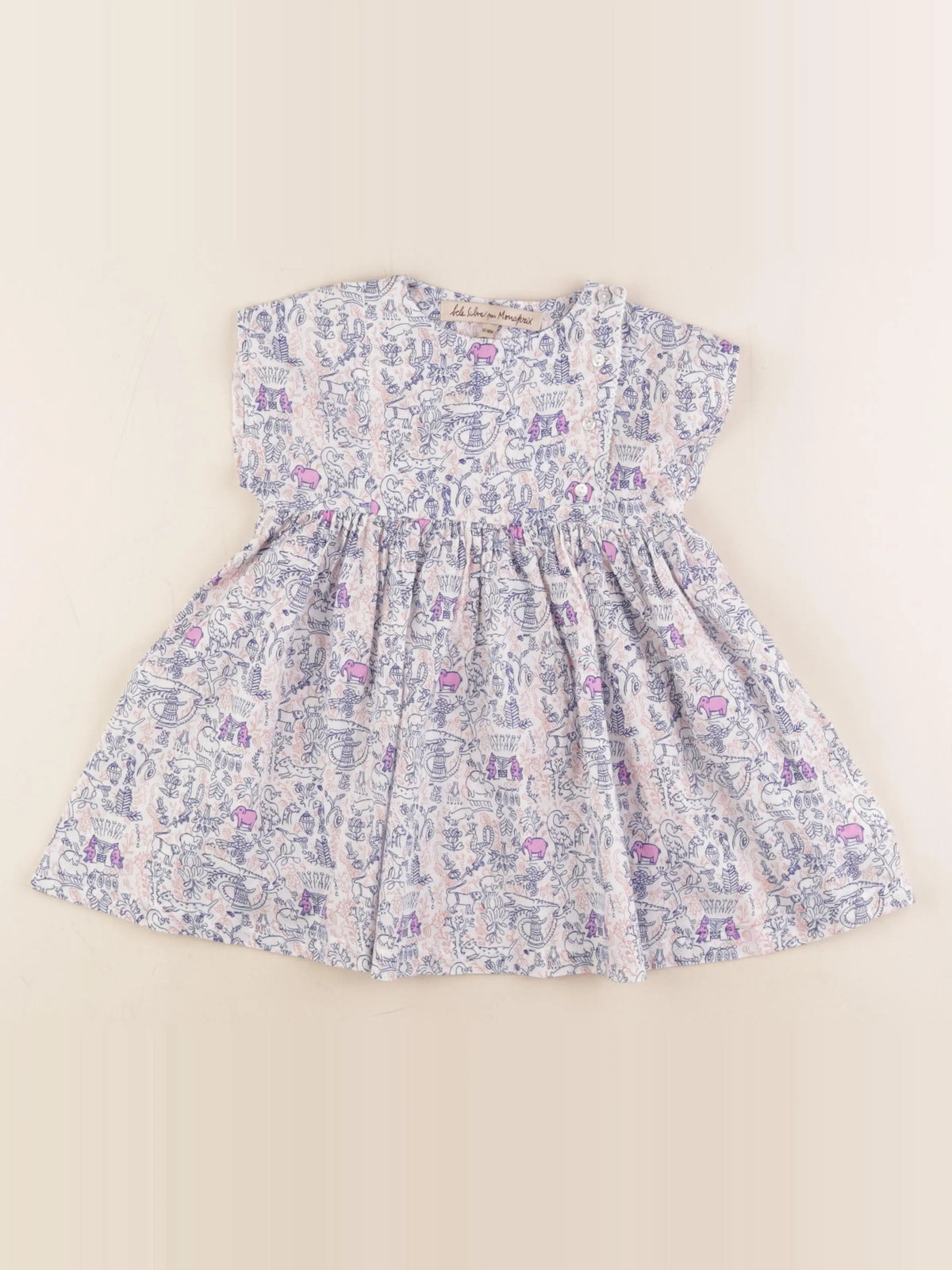 Monoprix - robe bleu - 12/18 mois
