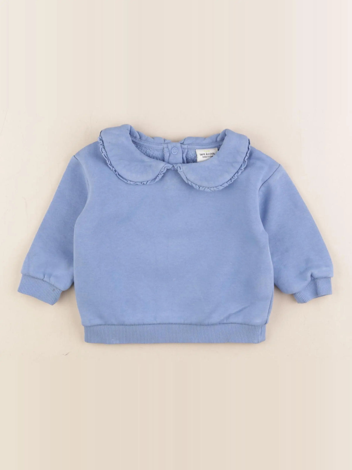 Tape à l'oeil - sweat bleu - 9 mois