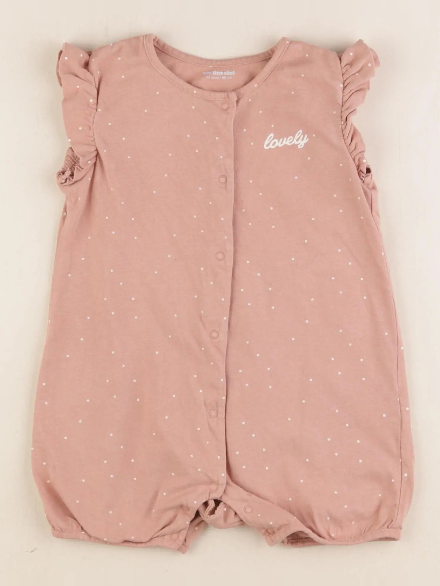 Vertbaudet - pyjama coton rose - 24 mois