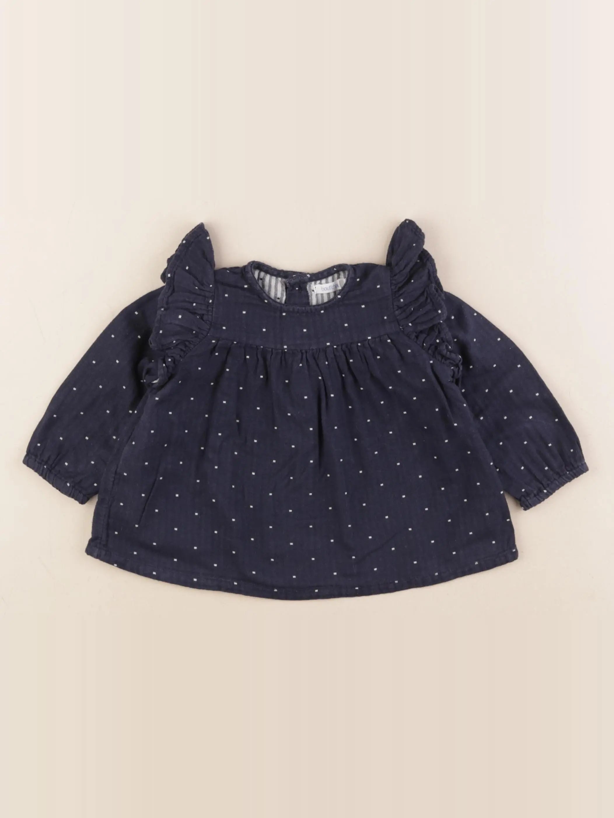 Boutchou - blouse bleu - 9 mois