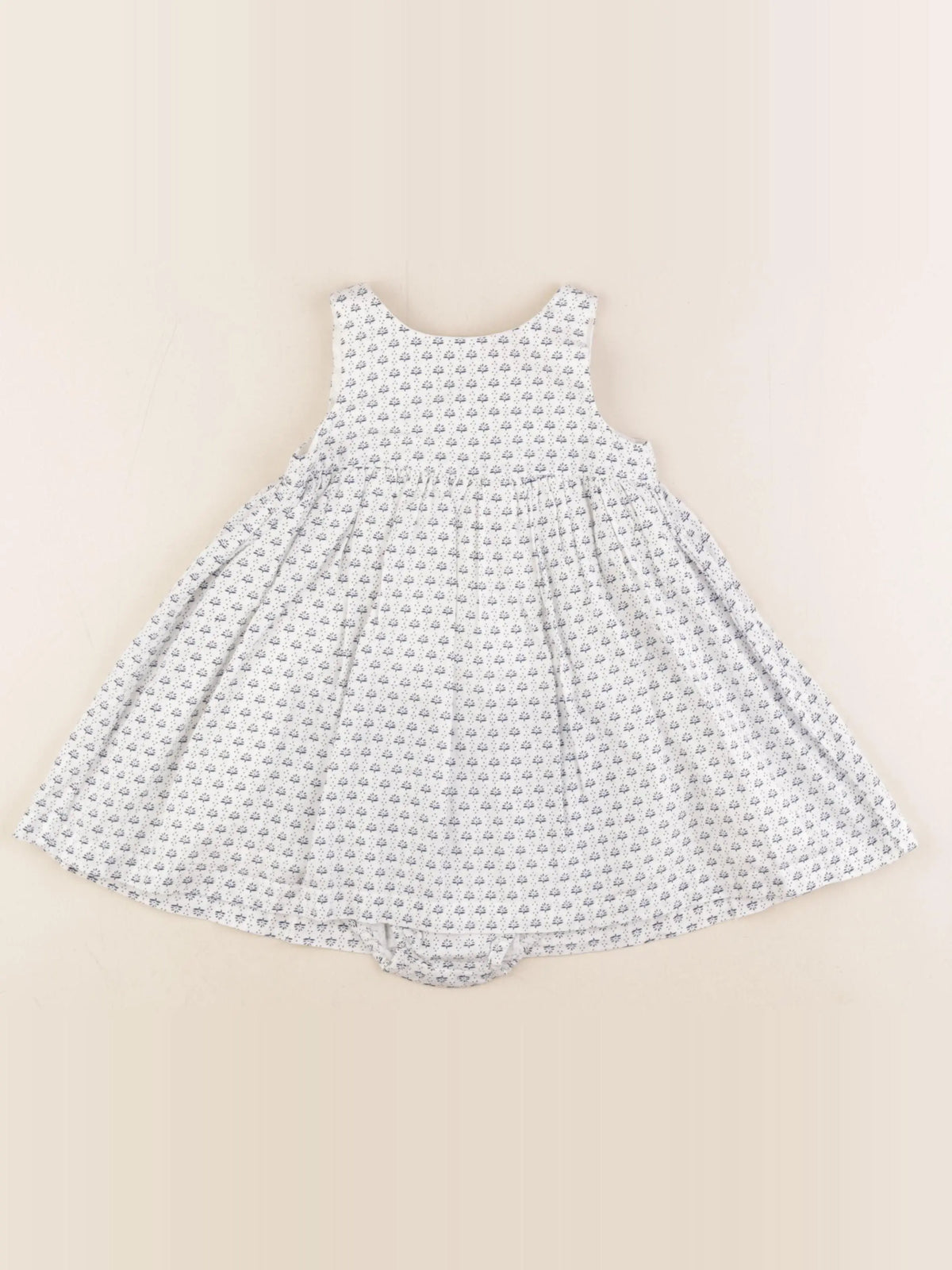 Boutchou - robe blanc, bleu - 9 mois
