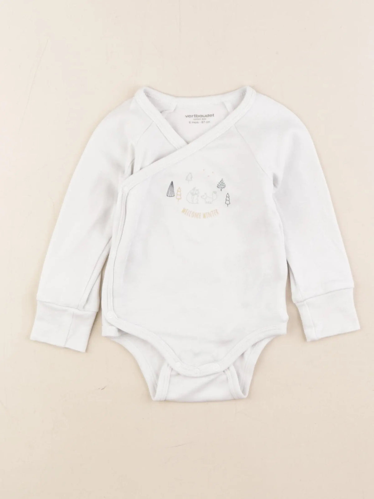 Vertbaudet - body blanc - 6 mois