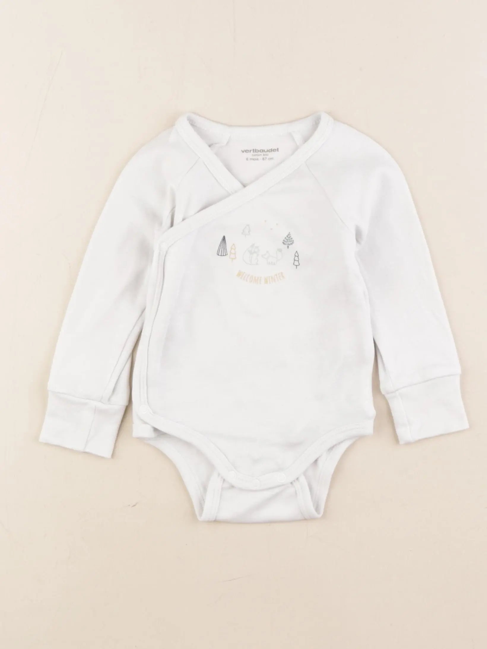 Vertbaudet - body blanc - 6 mois