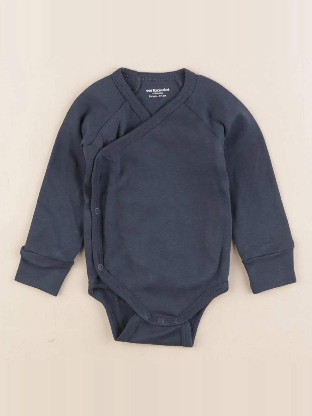 Vertbaudet - body bleu - 6 mois