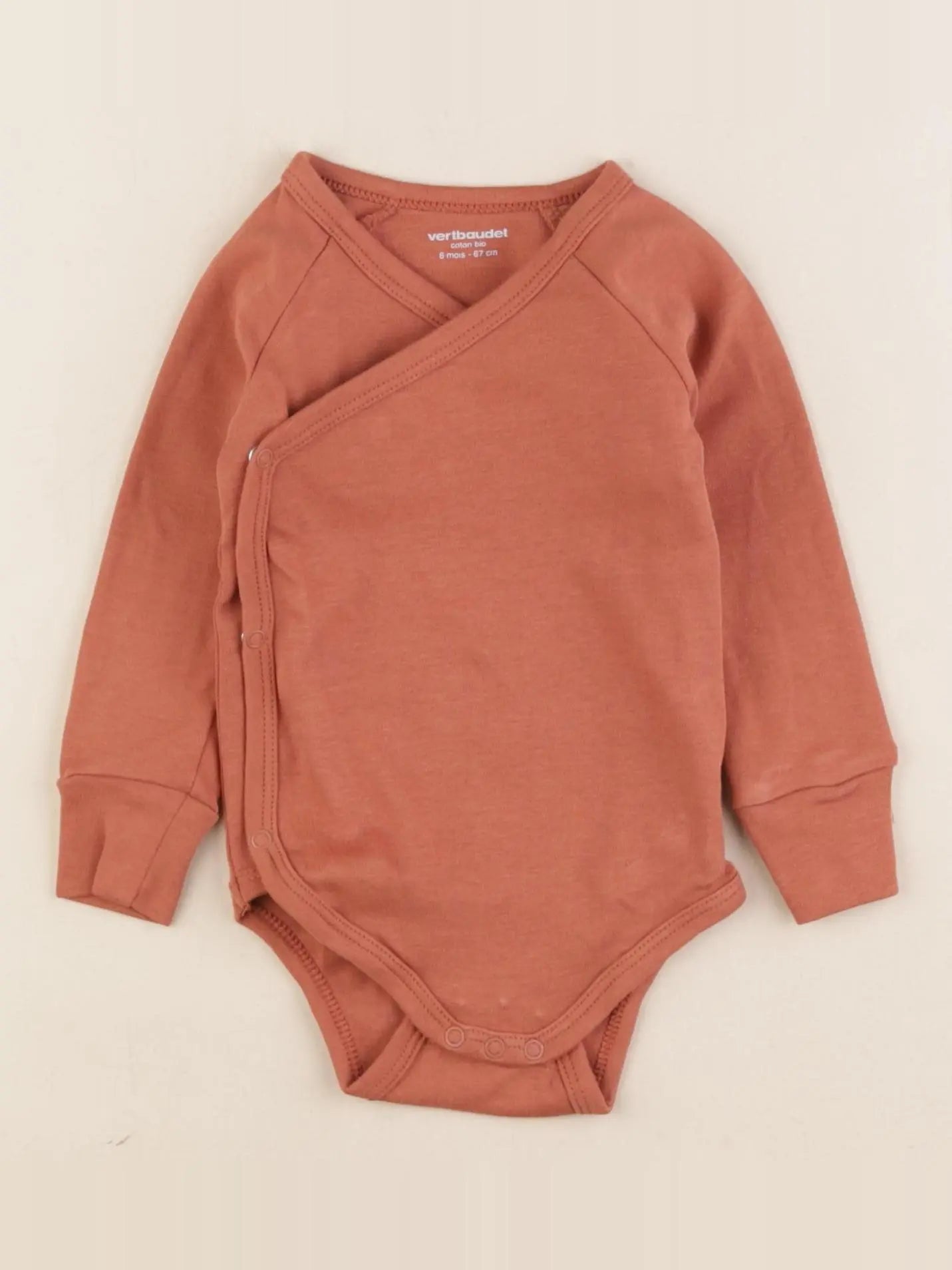Vertbaudet - body marron - 6 mois