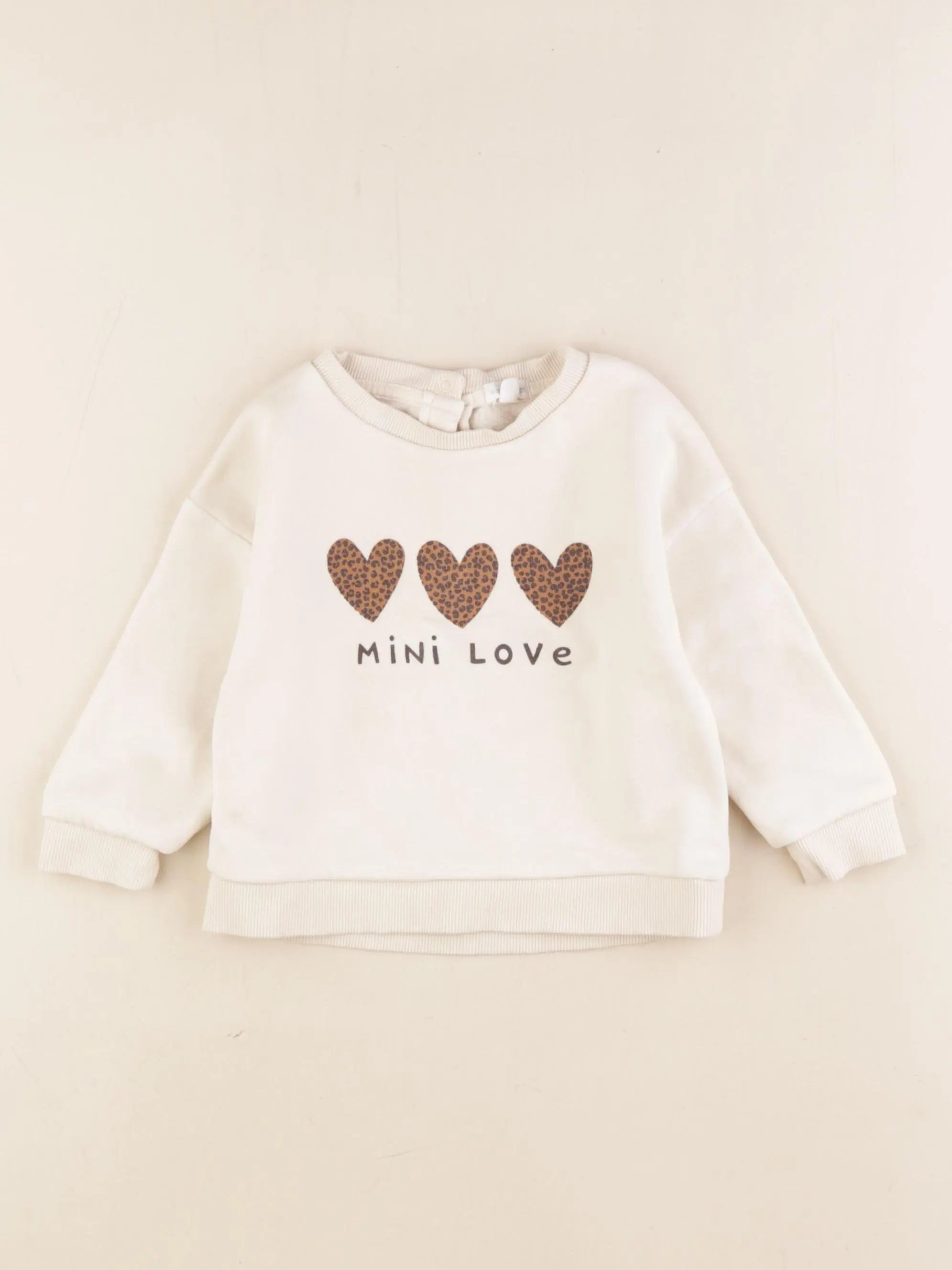 Vertbaudet - sweat beige - 18 mois