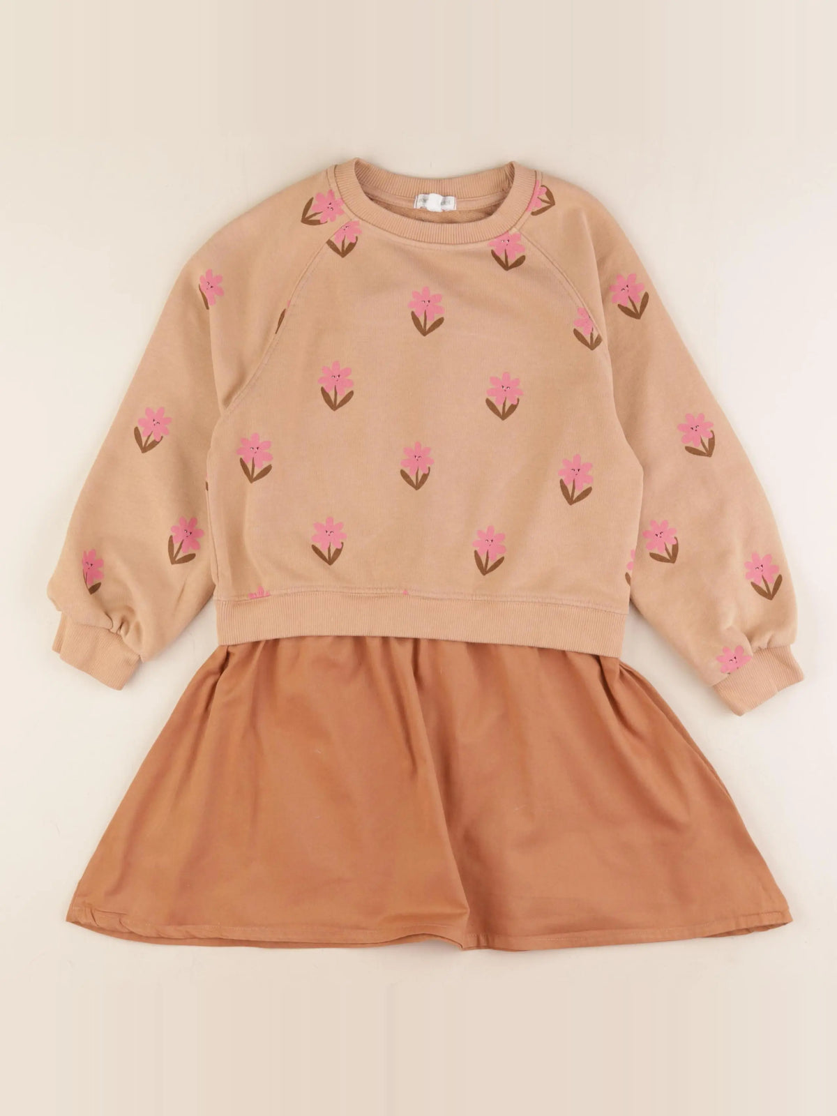 Vertbaudet - robe marron - 6 ans