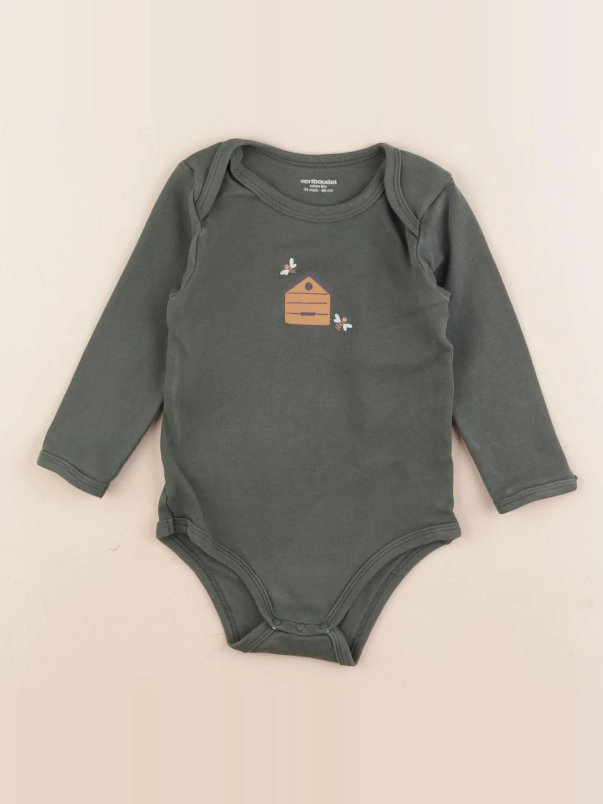 Vertbaudet - body vert - 24 mois