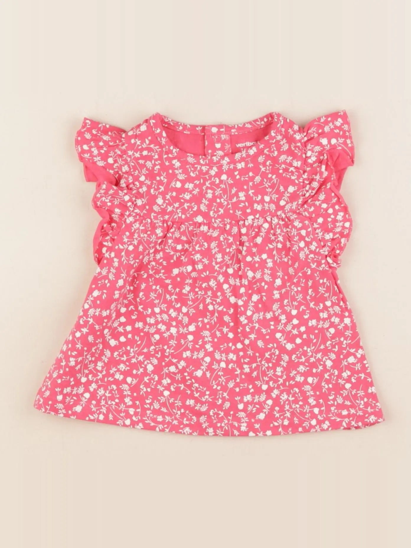 Vertbaudet - tee-shirt rouge - 3 mois