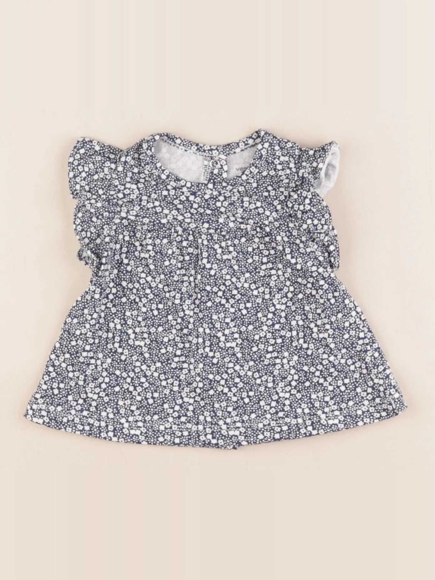 Vertbaudet - tee-shirt bleu - 3 mois