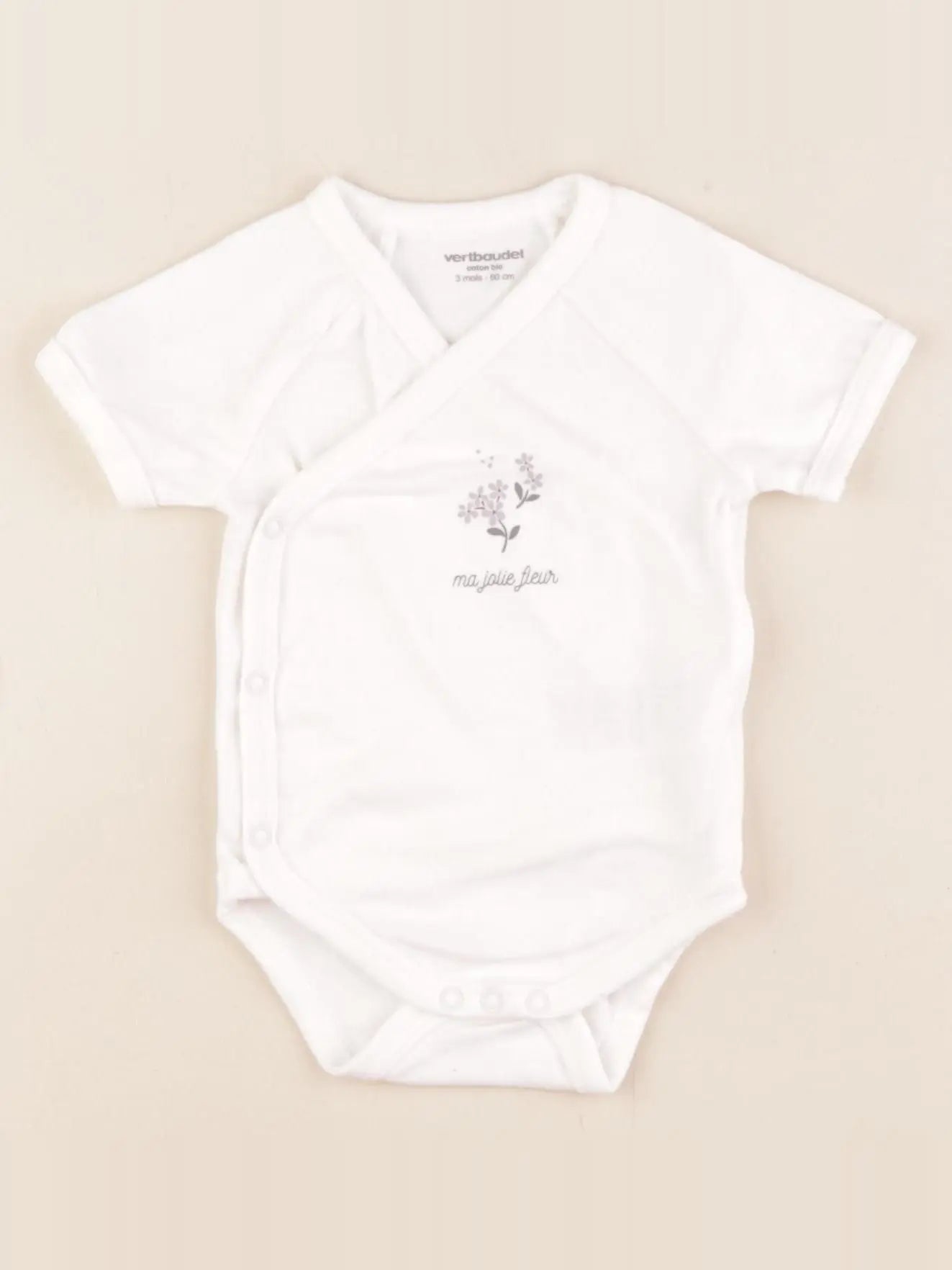 Vertbaudet - body blanc - 3 mois