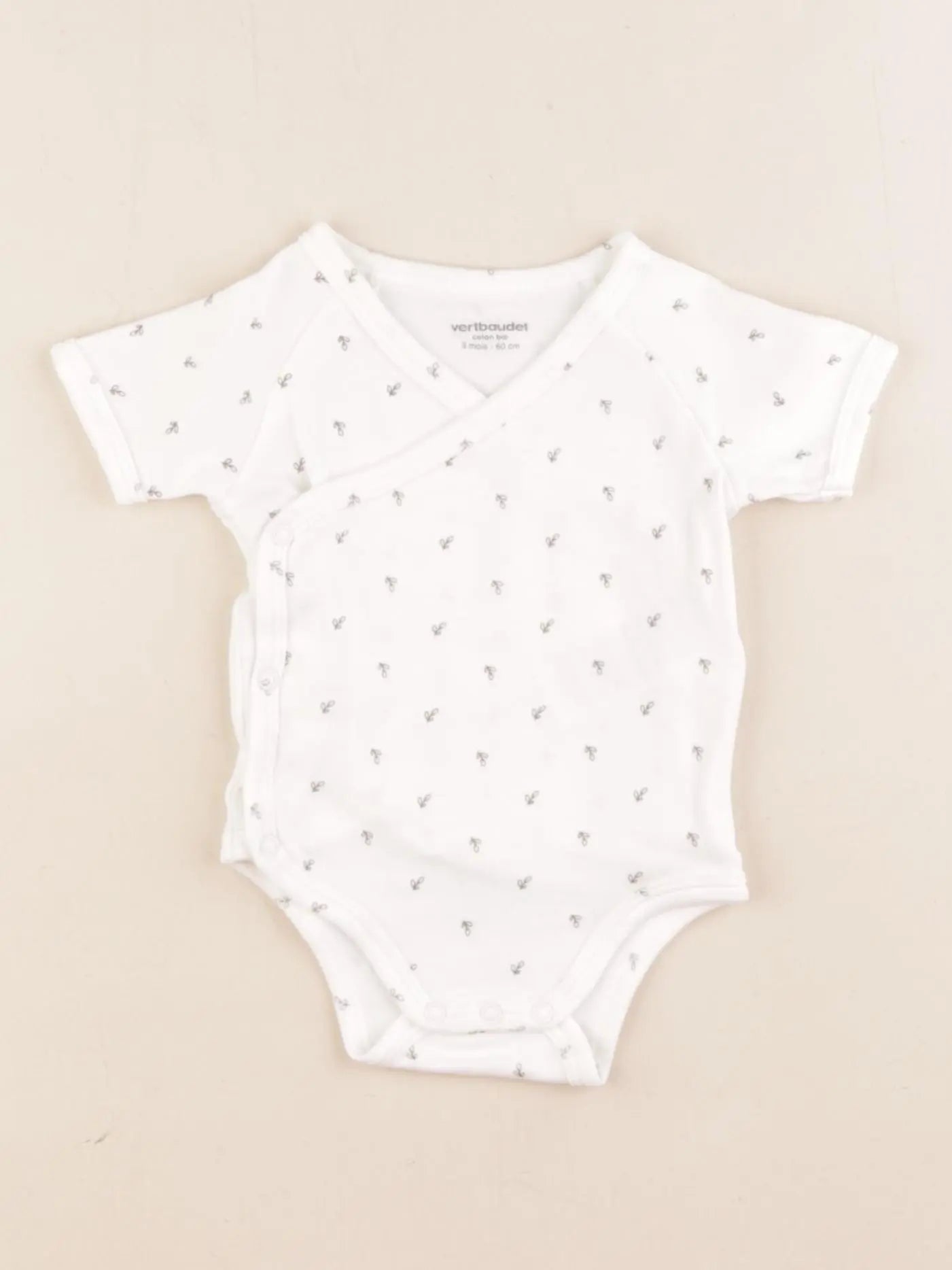 Vertbaudet - body blanc - 3 mois