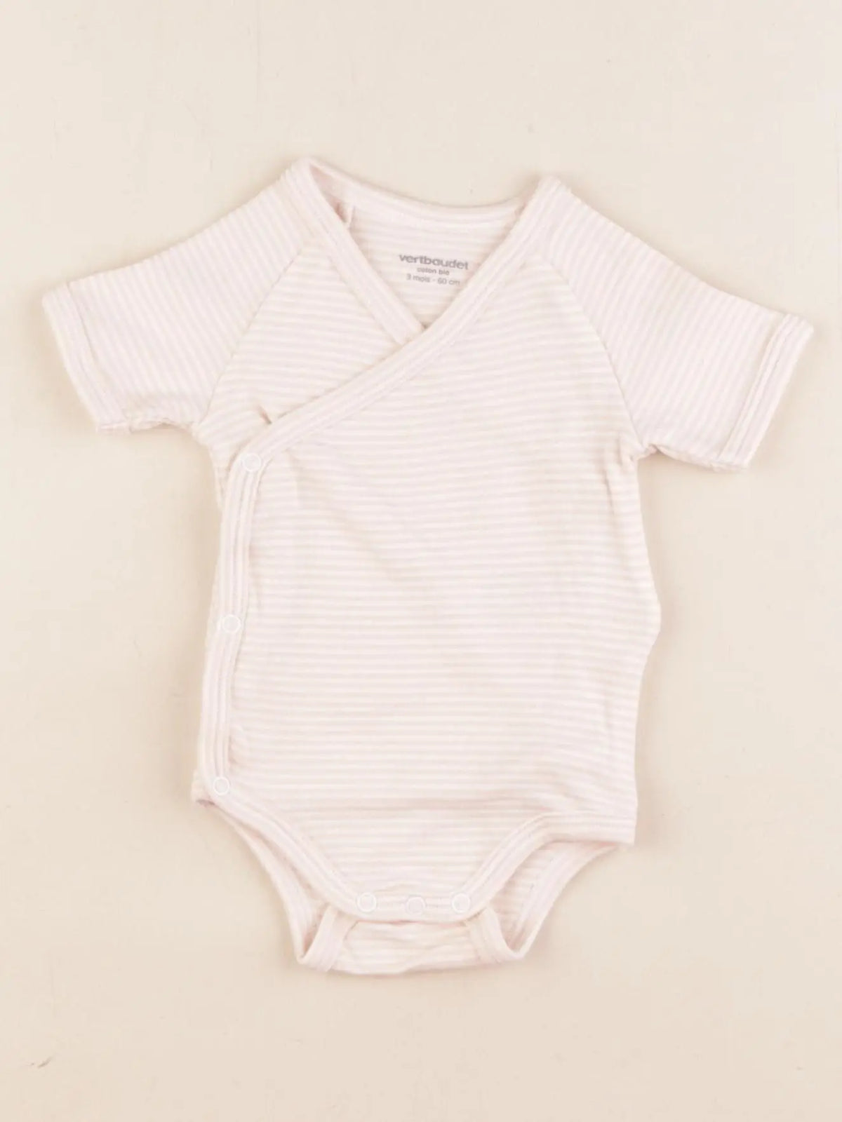 Vertbaudet - body rose - 3 mois