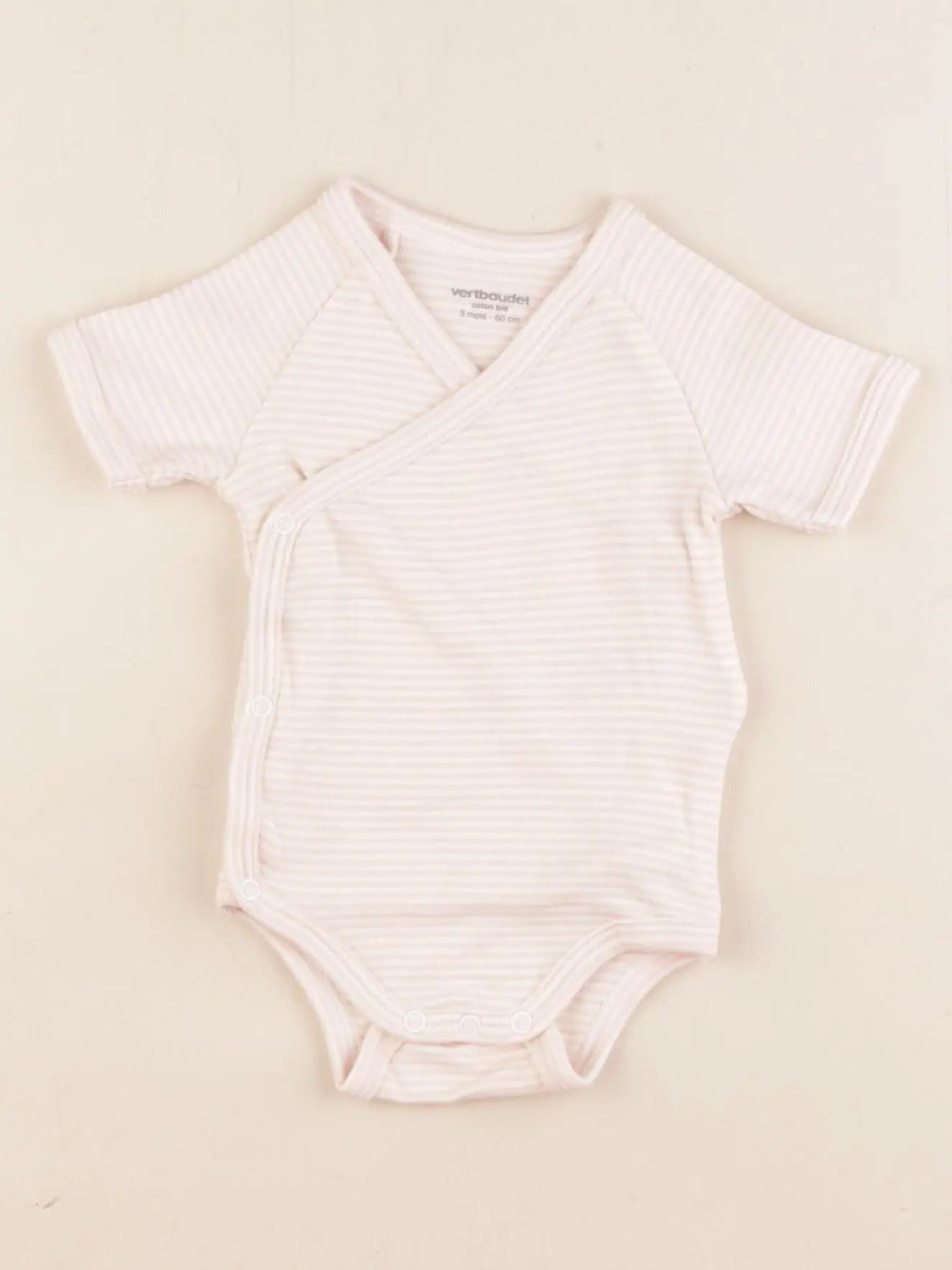 Vertbaudet - body rose - 3 mois