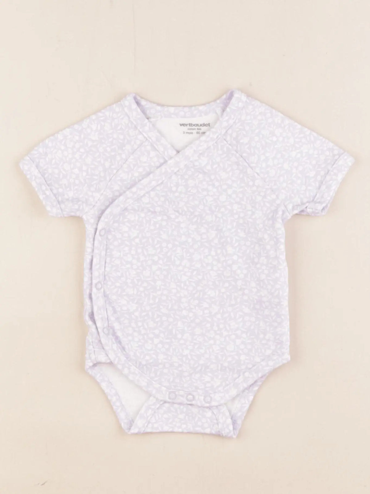 Vertbaudet - body violet - 3 mois