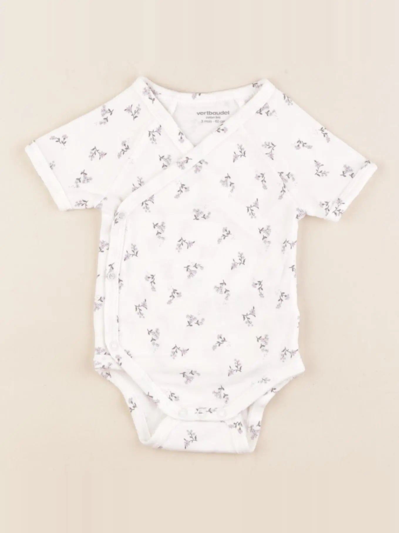 Vertbaudet - body blanc - 3 mois