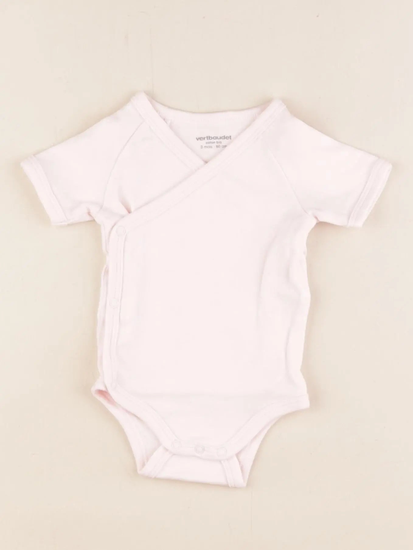 Vertbaudet - body rose - 3 mois