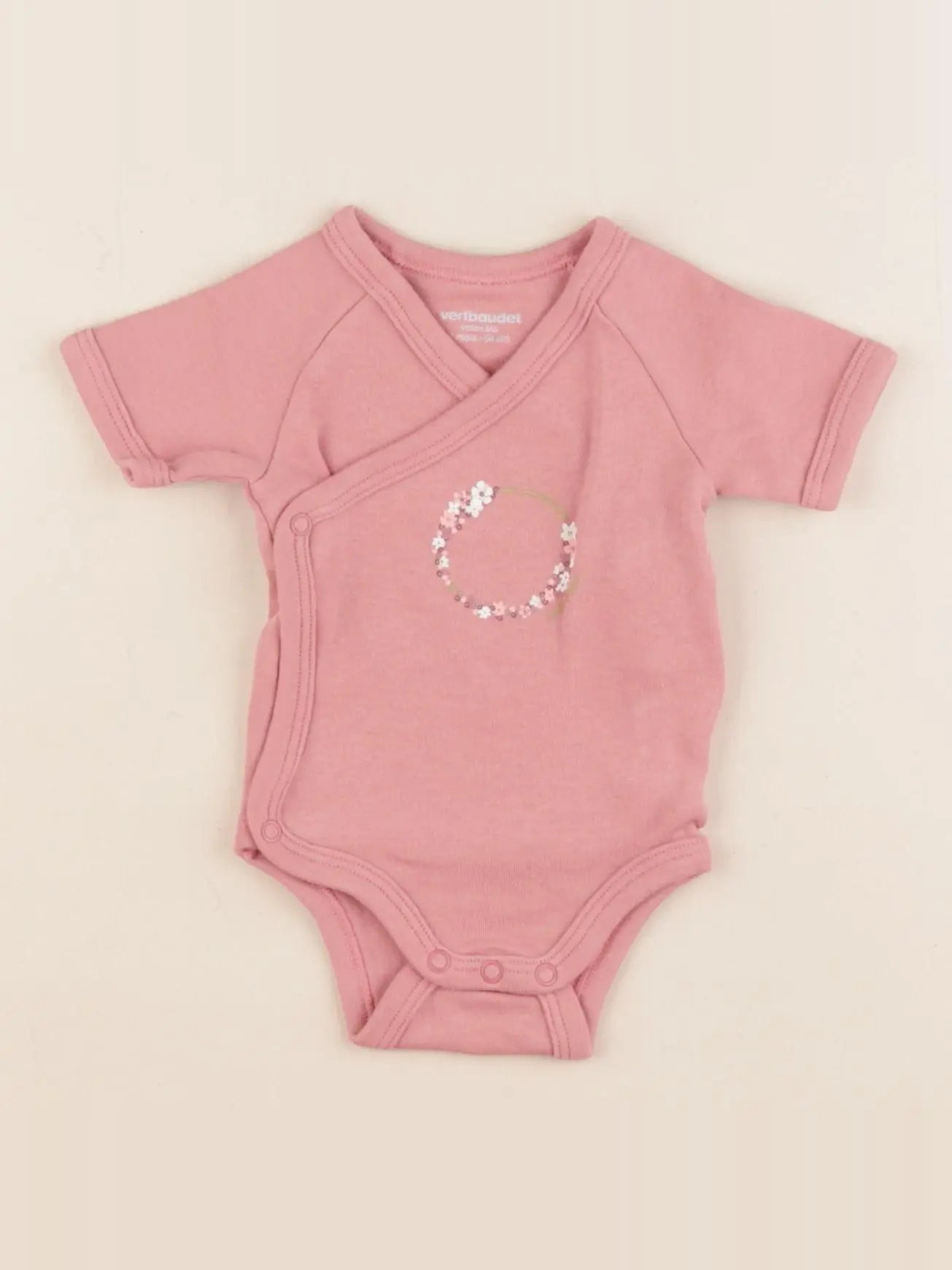Vertbaudet - body rose - 1 mois