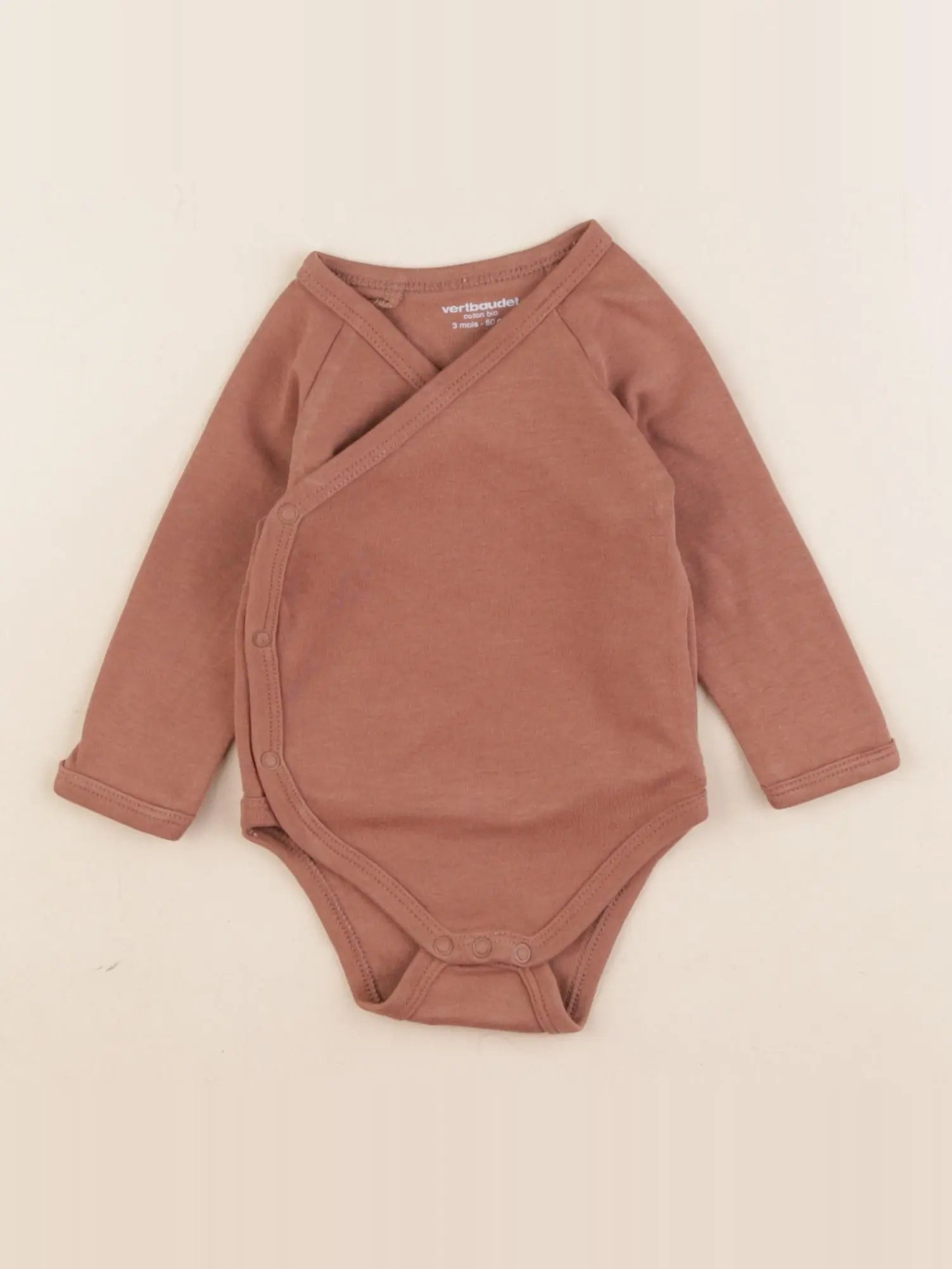 Vertbaudet - body marron - 3 mois