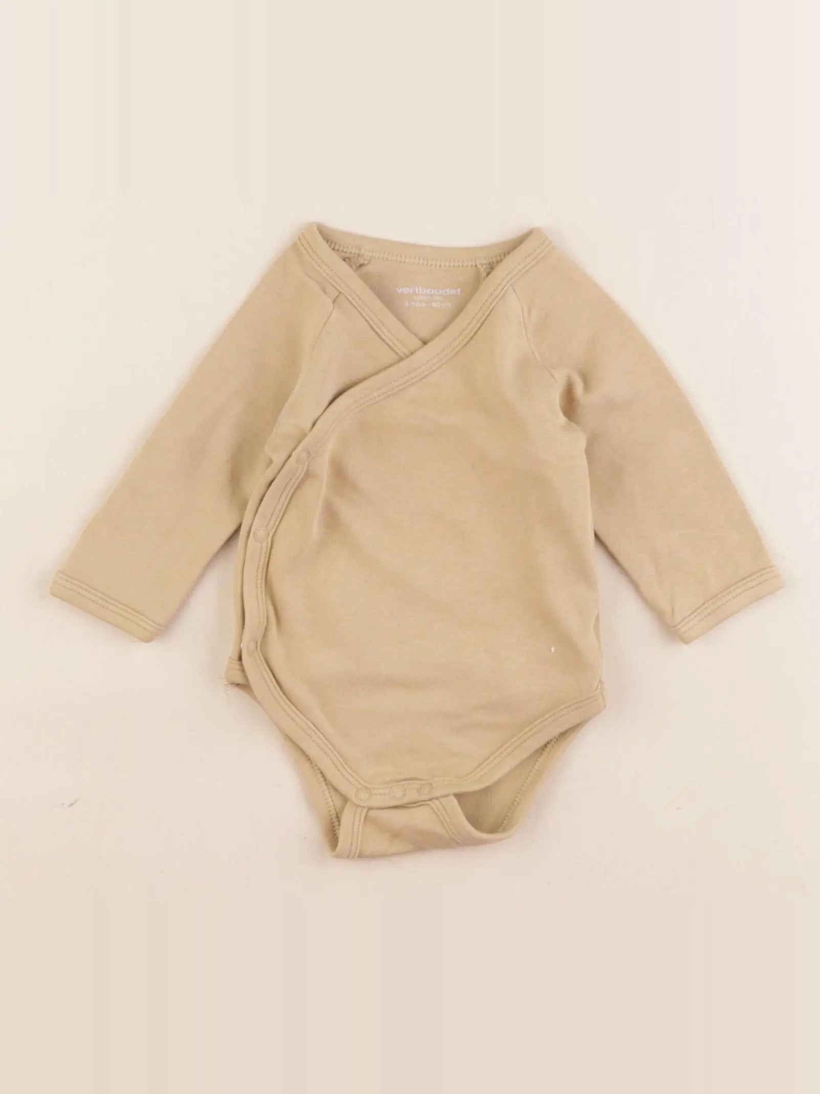 Vertbaudet - body beige - 3 mois