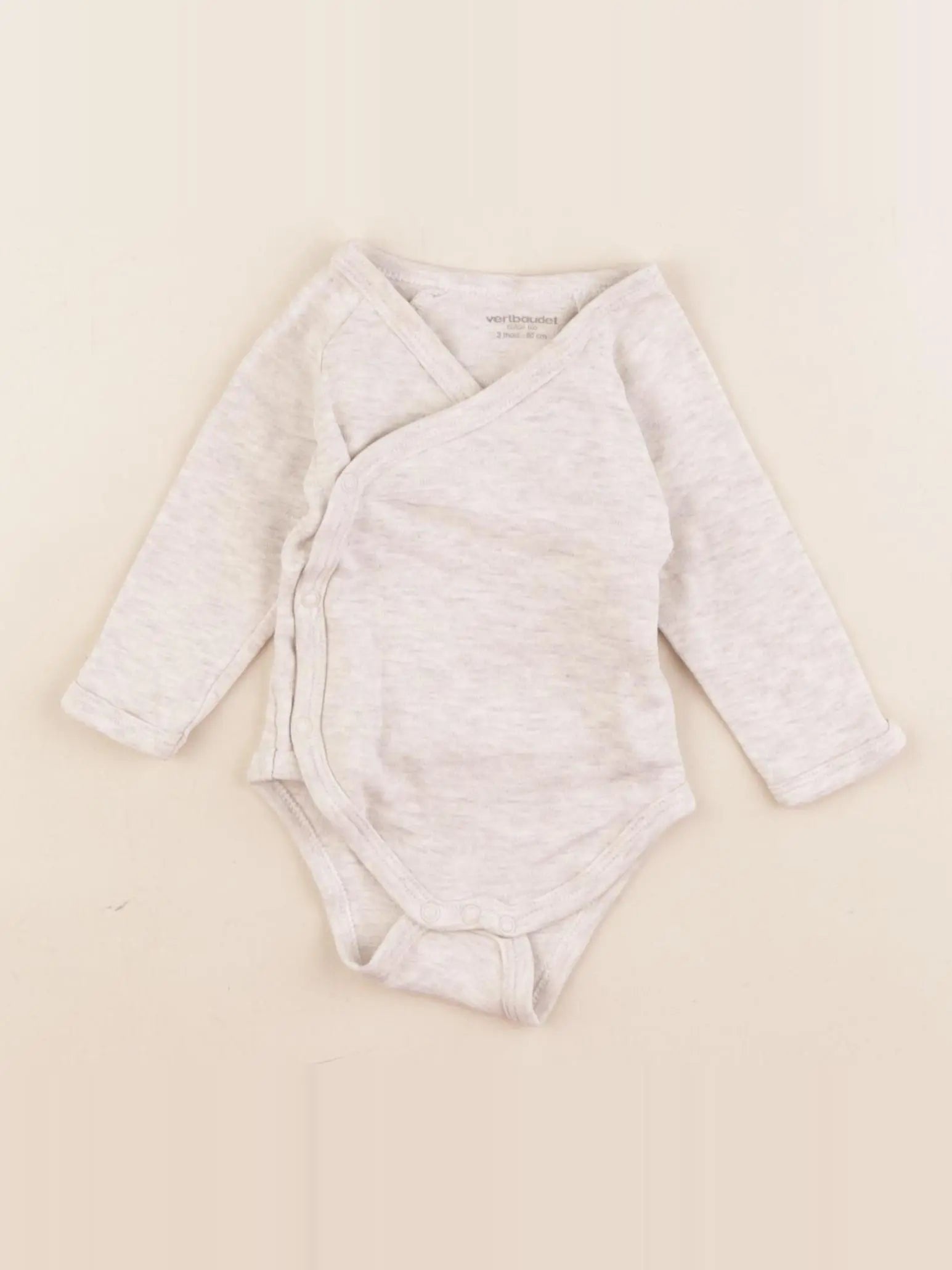 Vertbaudet - body beige - 3 mois