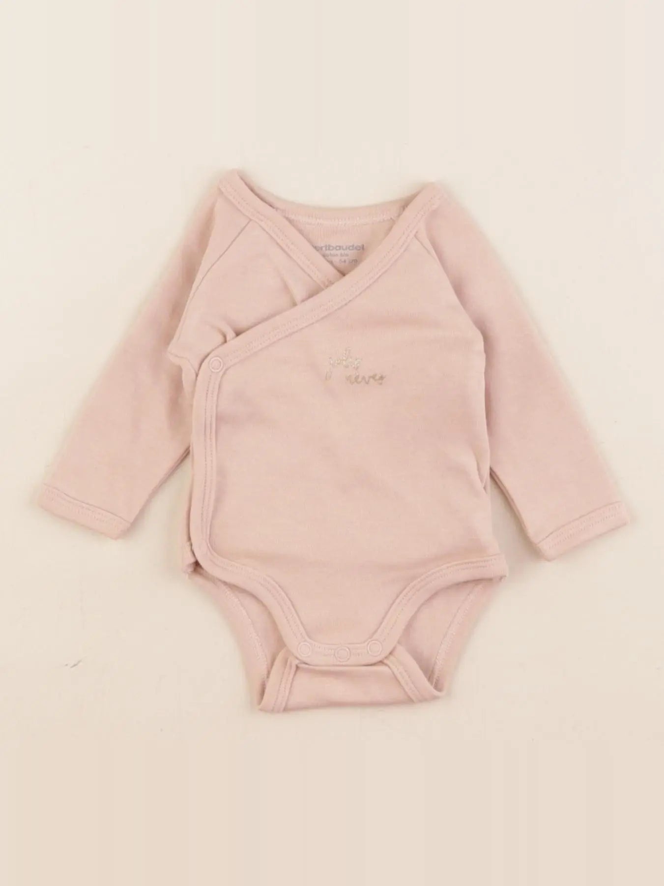 Vertbaudet - body rose - 1 mois