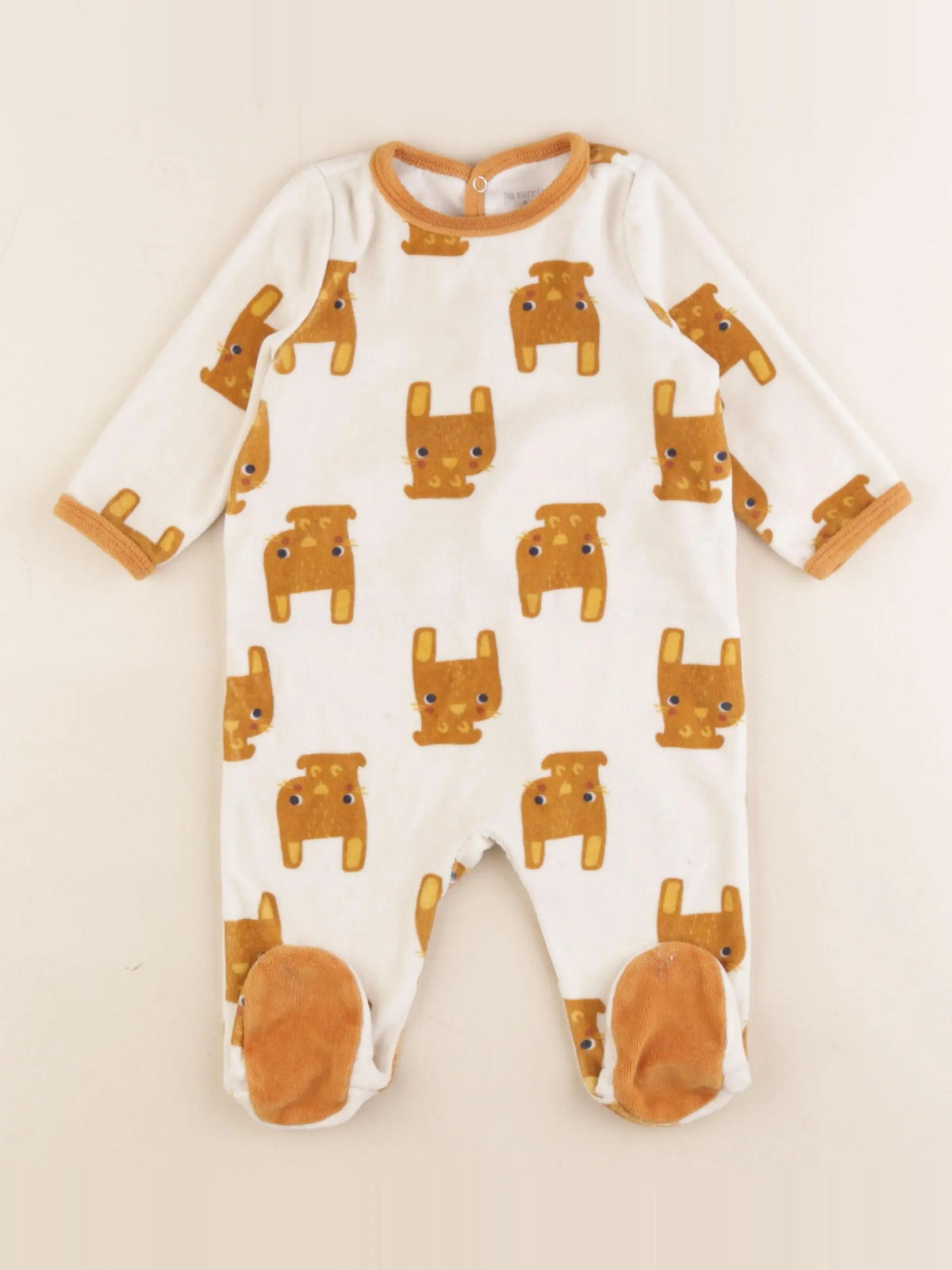 DPAM - pyjama velours beige - 6 mois