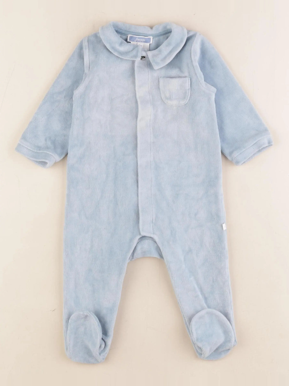 Jacadi - pyjama velours bleu - 6 mois