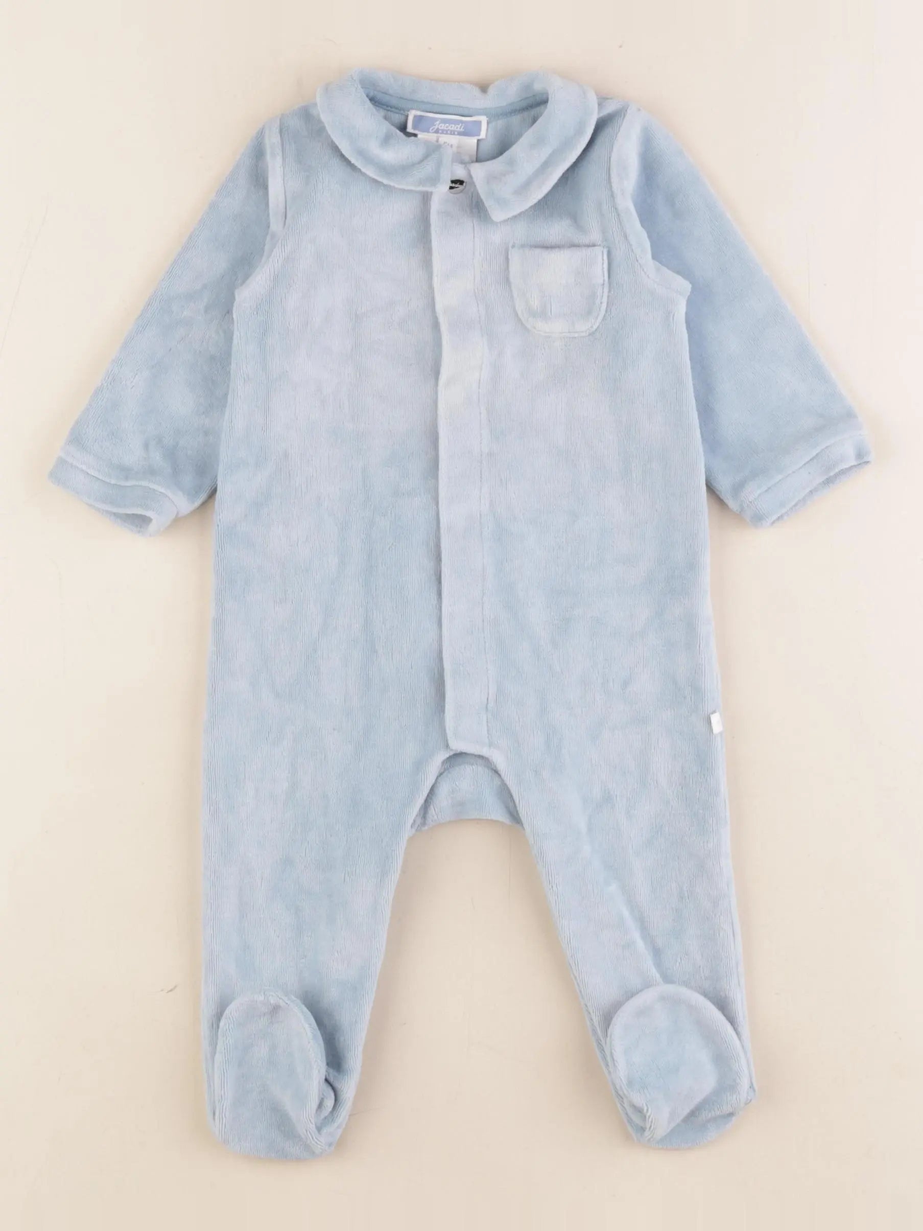 Jacadi - pyjama velours bleu - 6 mois