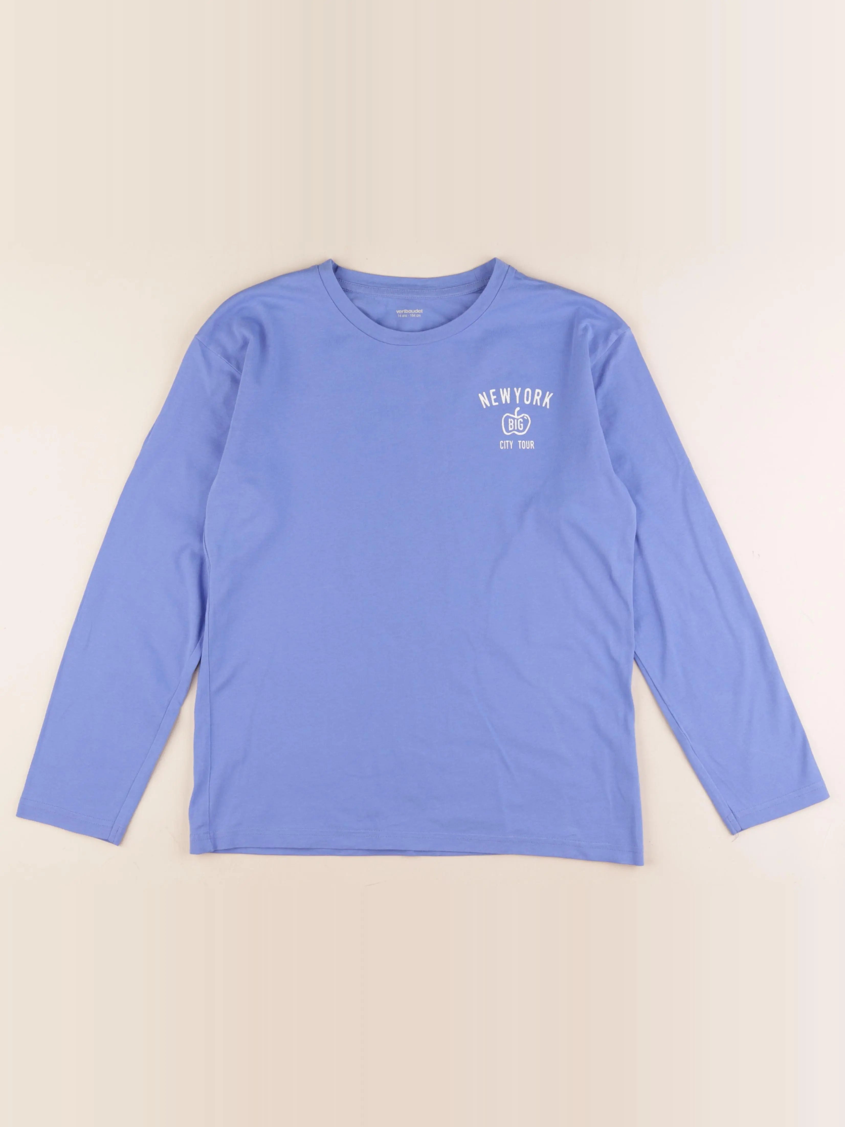 Vertbaudet - tee-shirt bleu - 14 ans