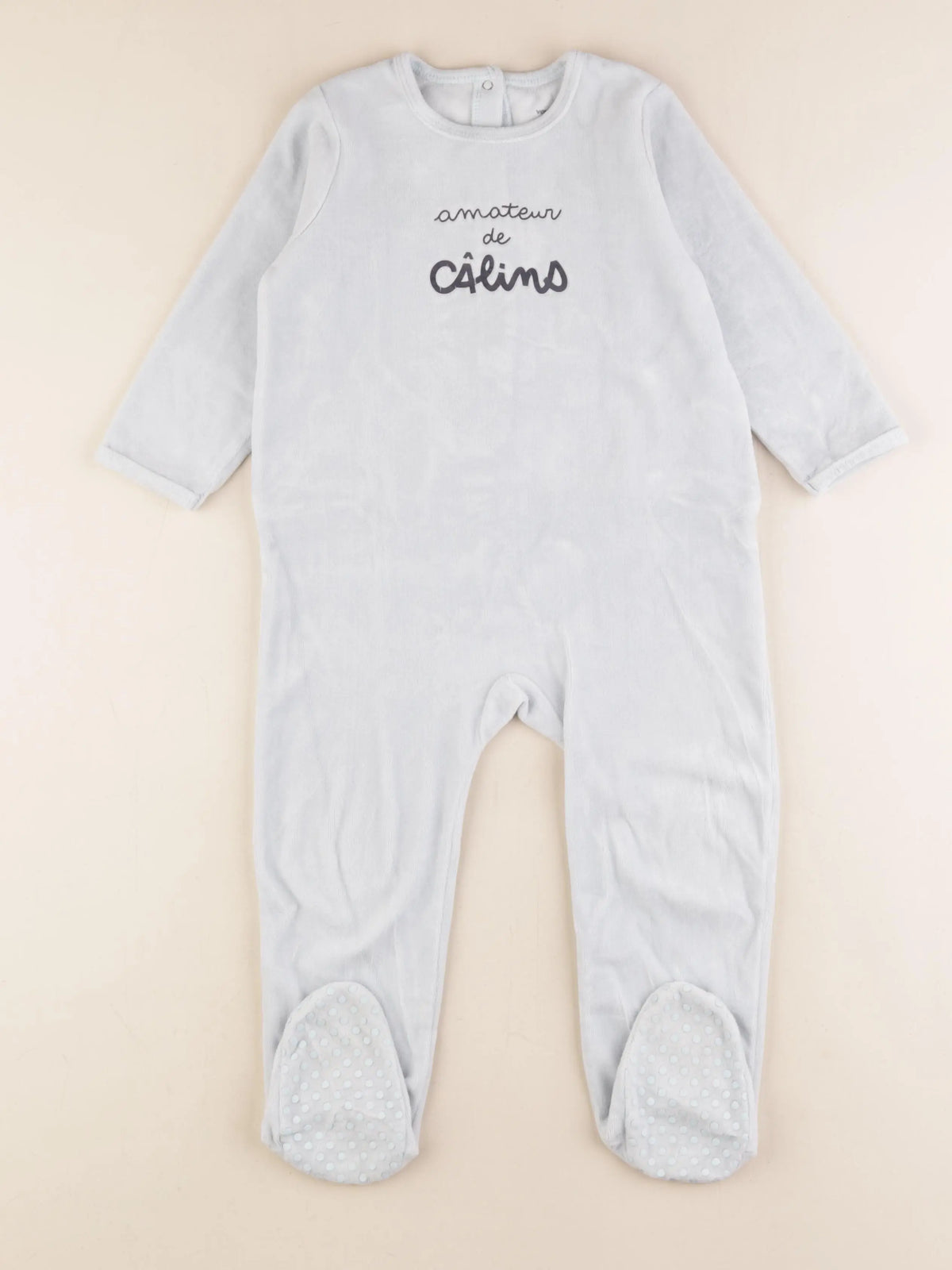 Vertbaudet - pyjama velours bleu - 3 ans