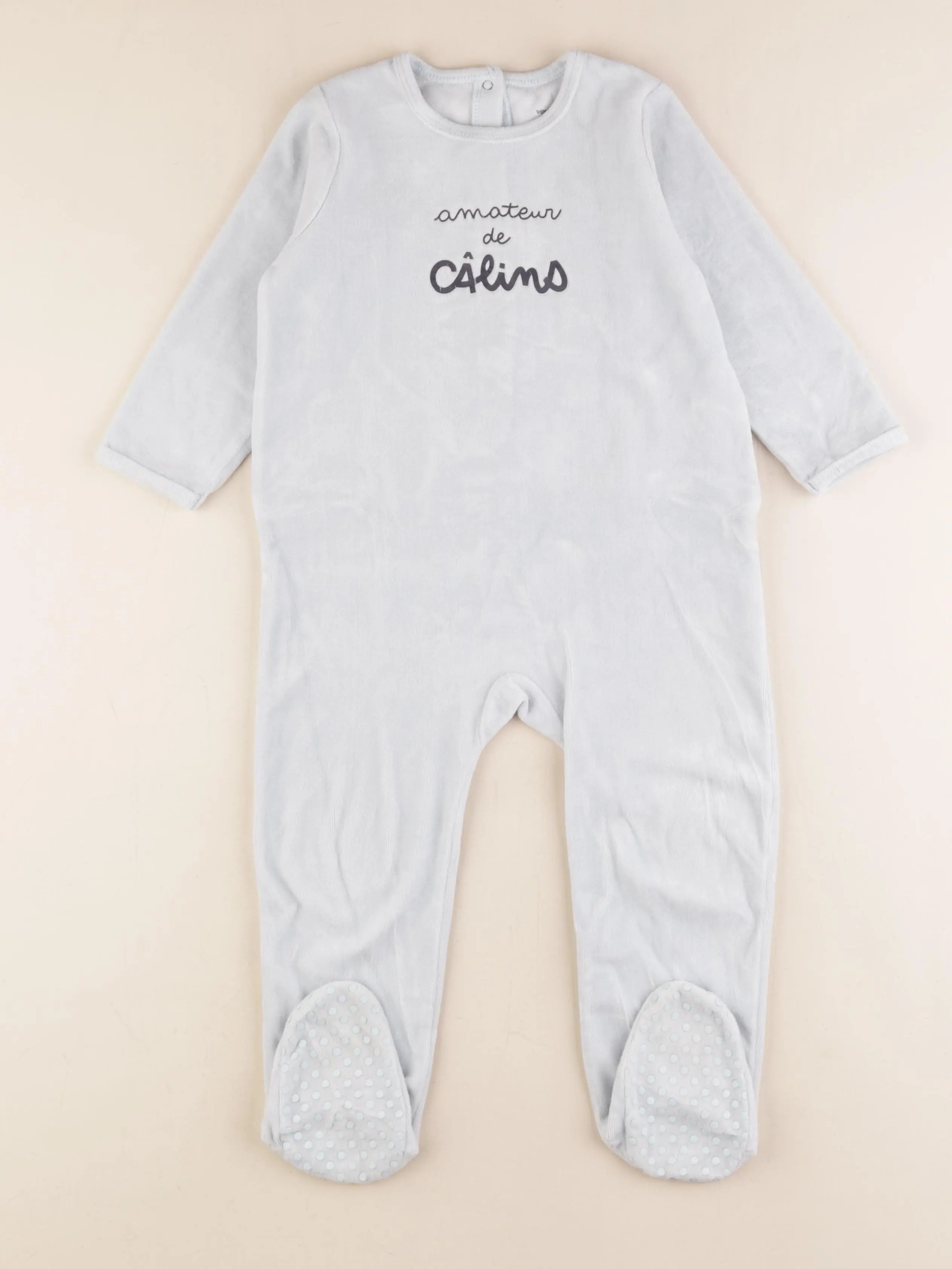 Vertbaudet - pyjama velours bleu - 3 ans