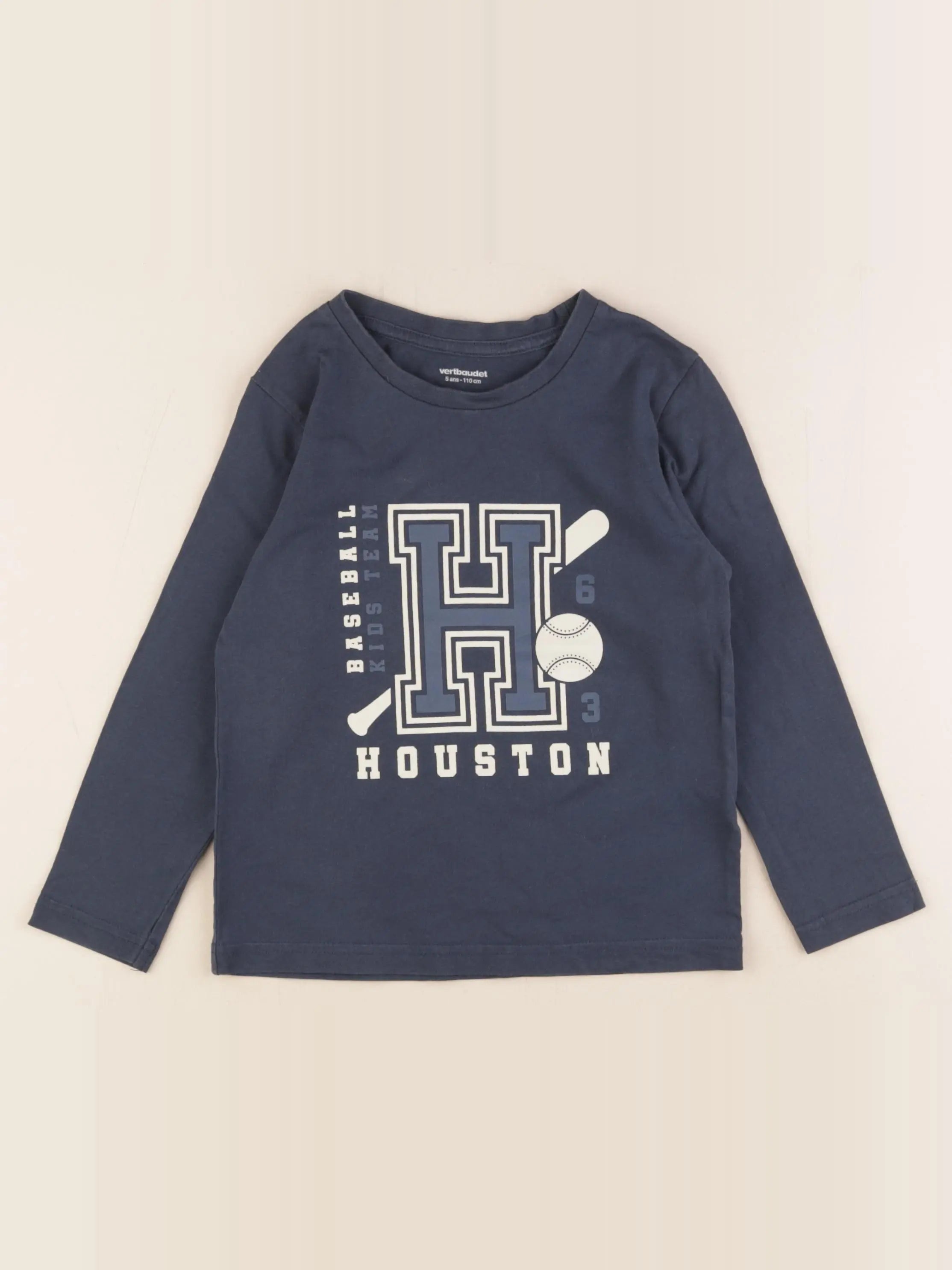 Vertbaudet - tee-shirt bleu - 5 ans