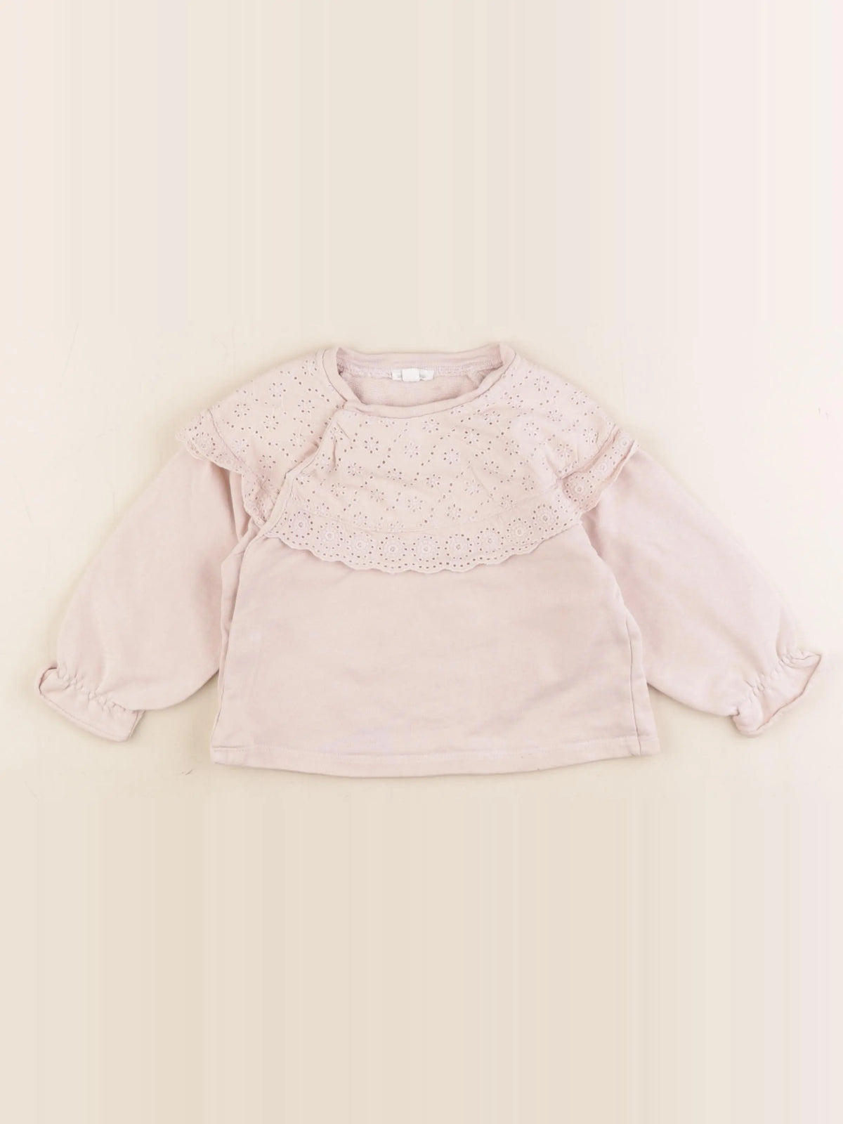 Vertbaudet - sweat rose - 18 mois