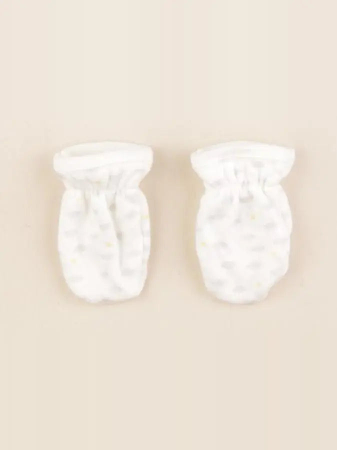 Petit Bateau - moufles blanc - 0/1 mois