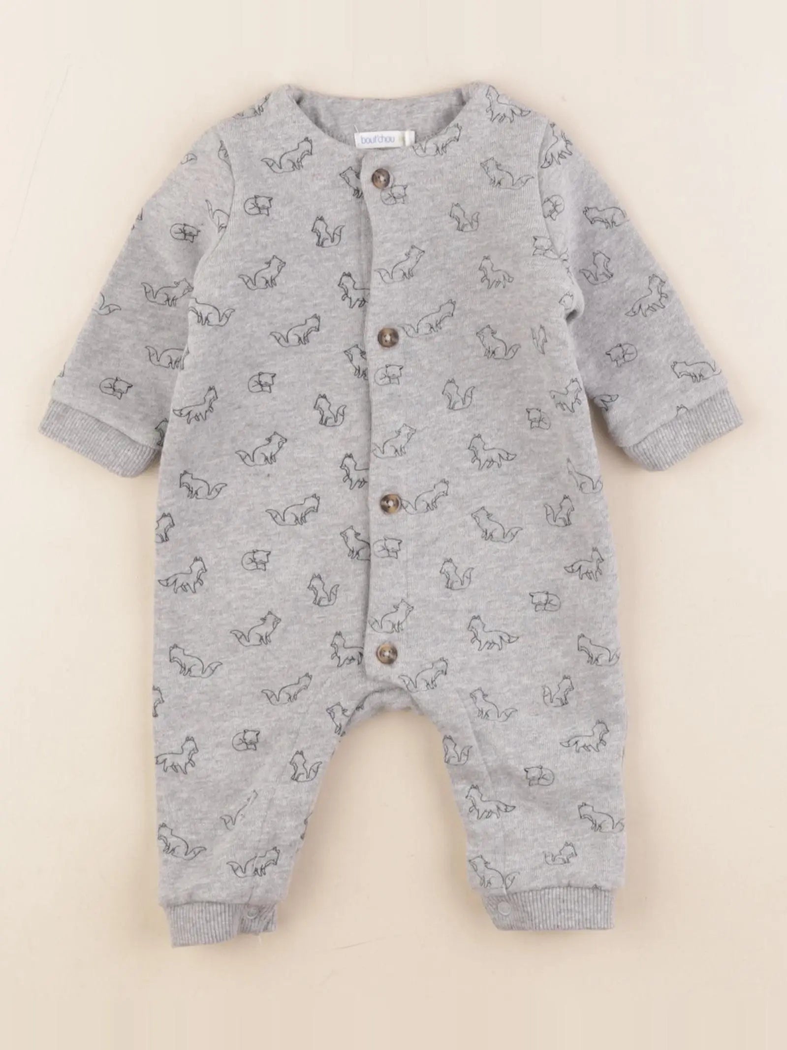 Boutchou - combinaison gris - 1 mois