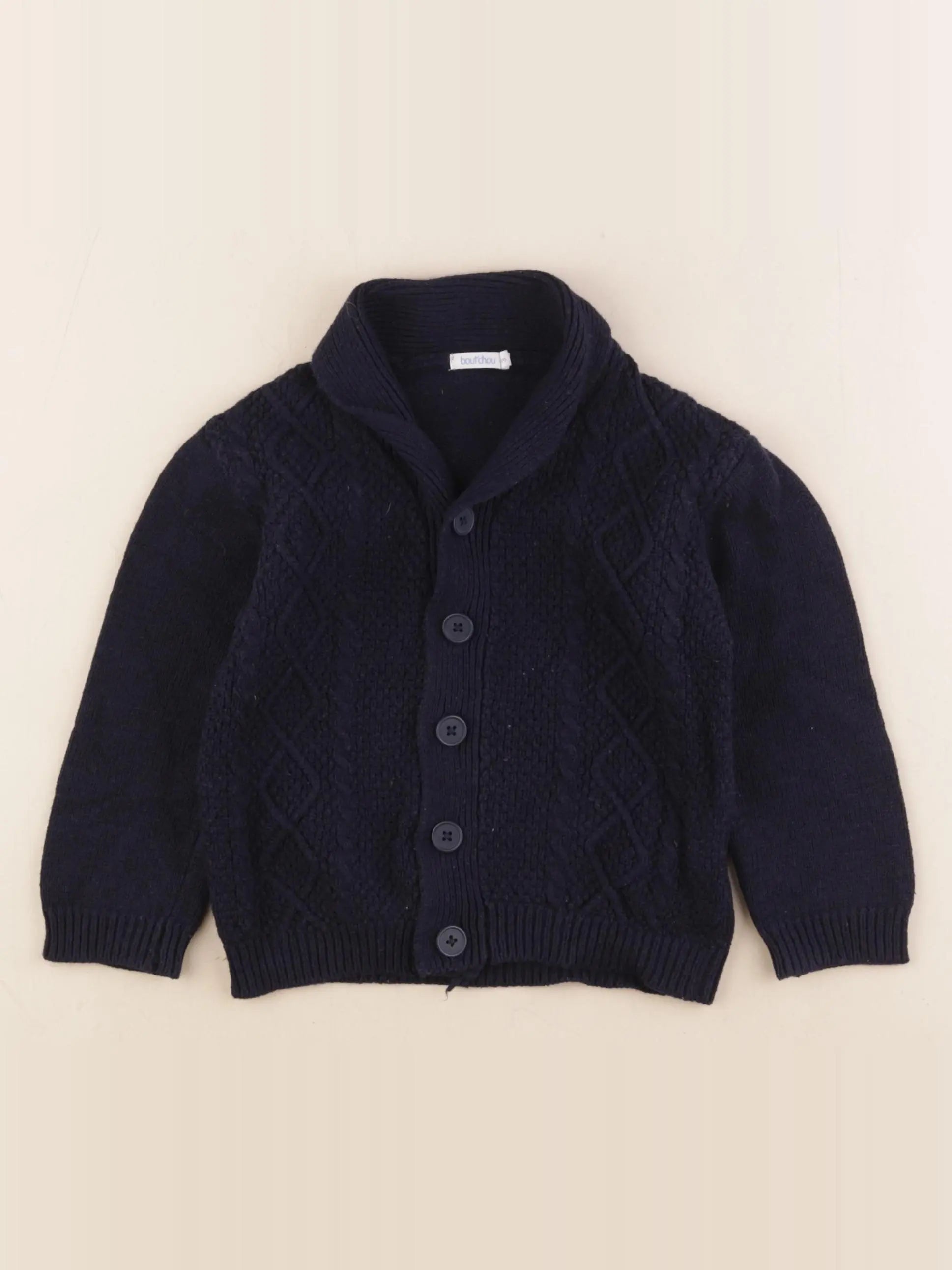 Boutchou - gilet bleu - 24 mois