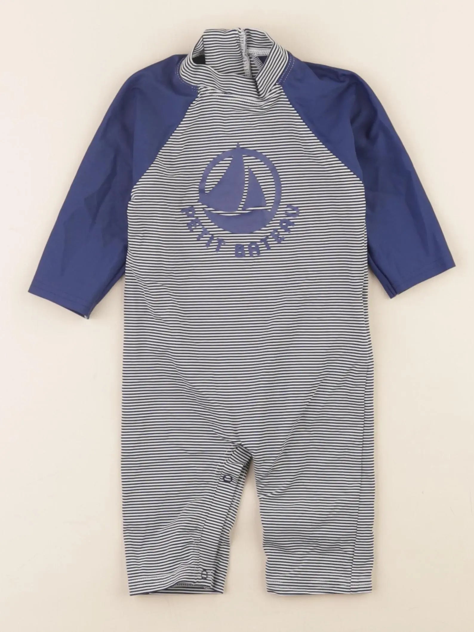Petit Bateau - combi de bain bleu - 12 mois