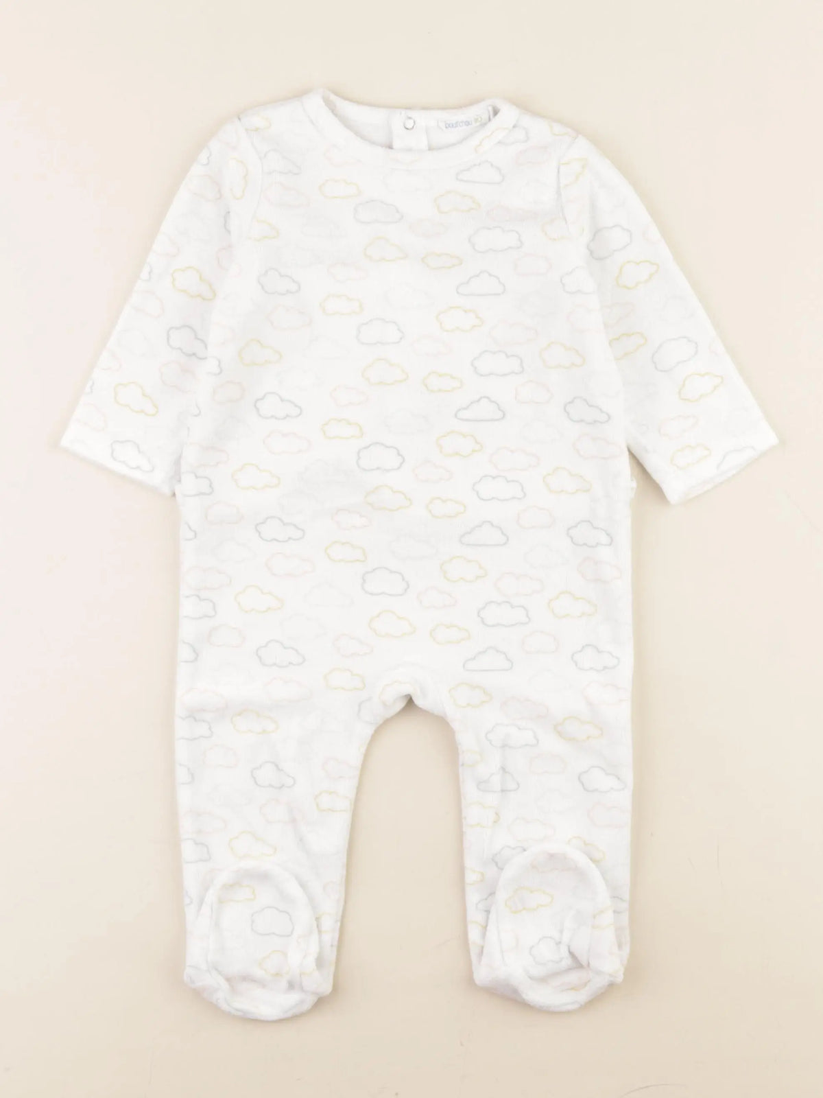 Boutchou - pyjama velours blanc - 9 mois
