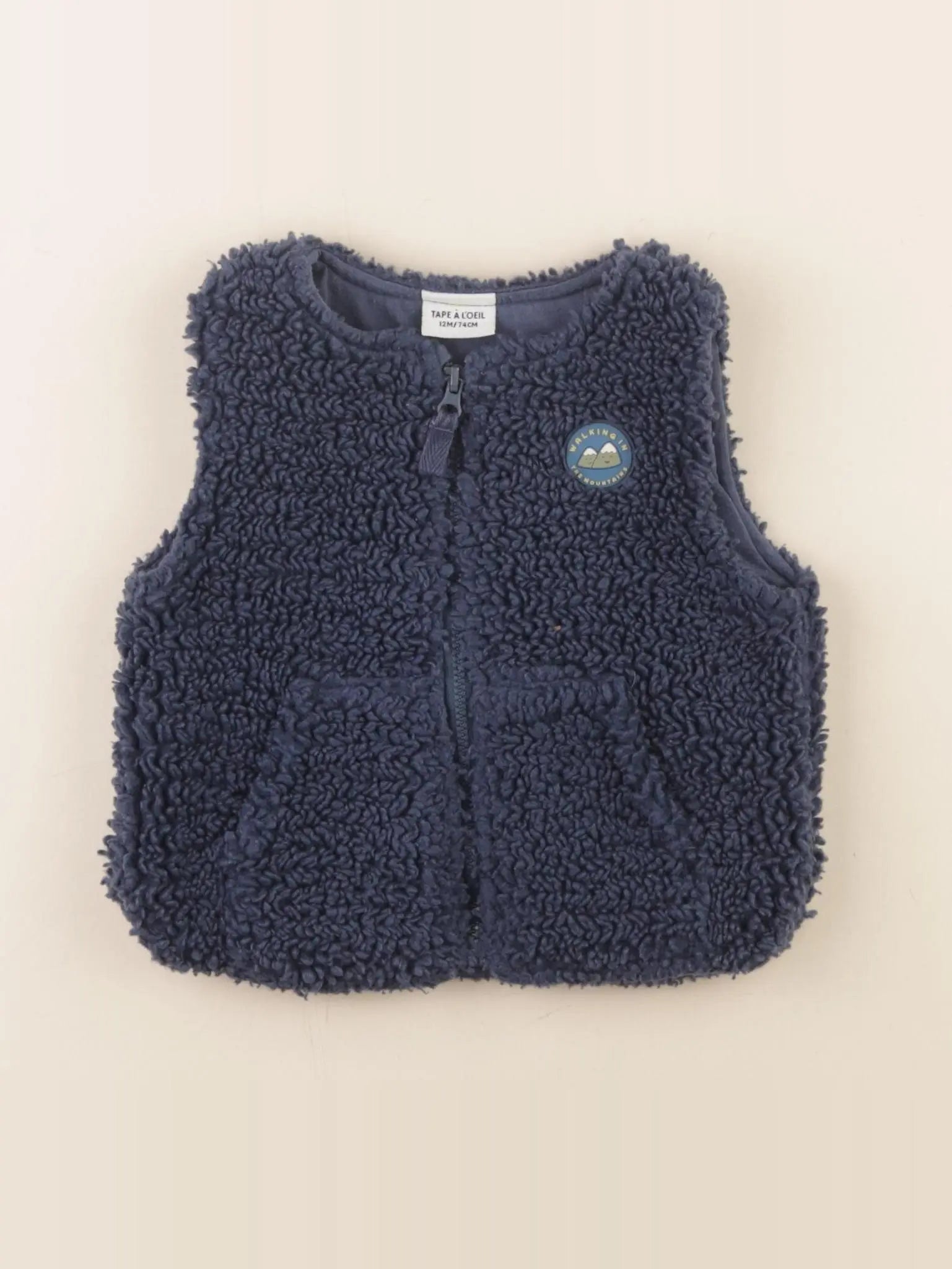 Tape à l'oeil - gilet bleu - 12 mois