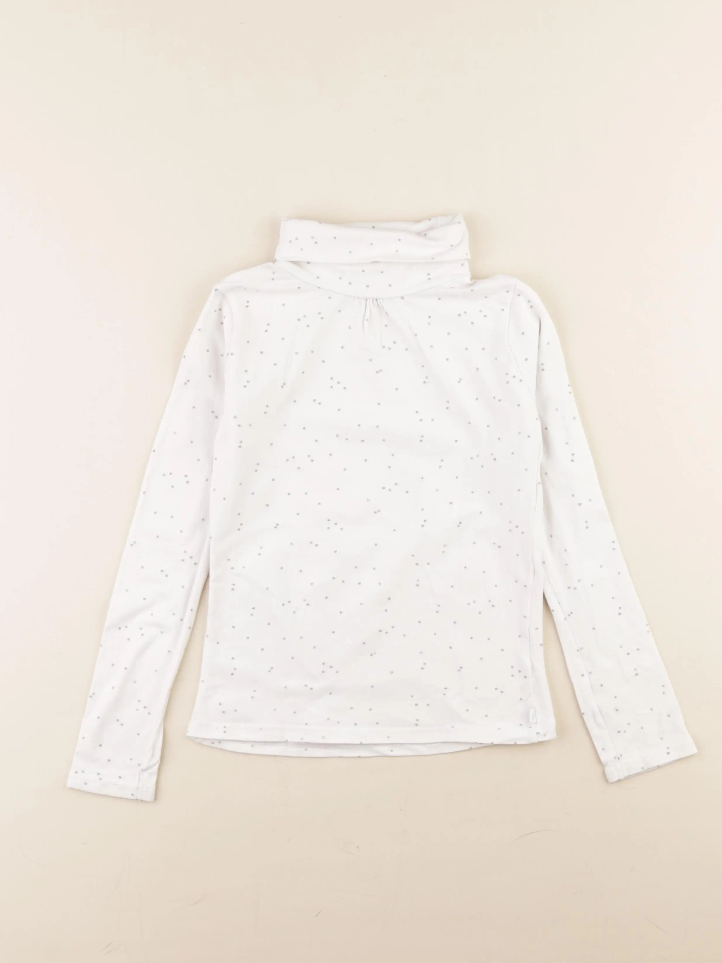 Okaidi - sous-pull blanc, argent - 8 ans