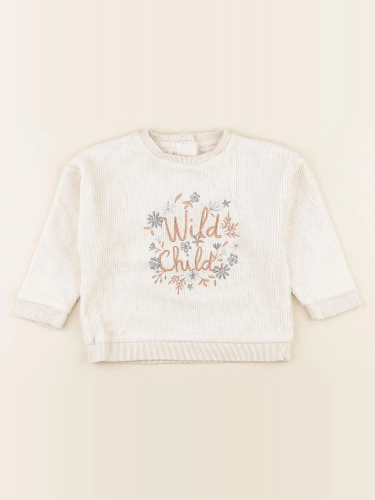Vertbaudet - sweat velours blanc - 18 mois