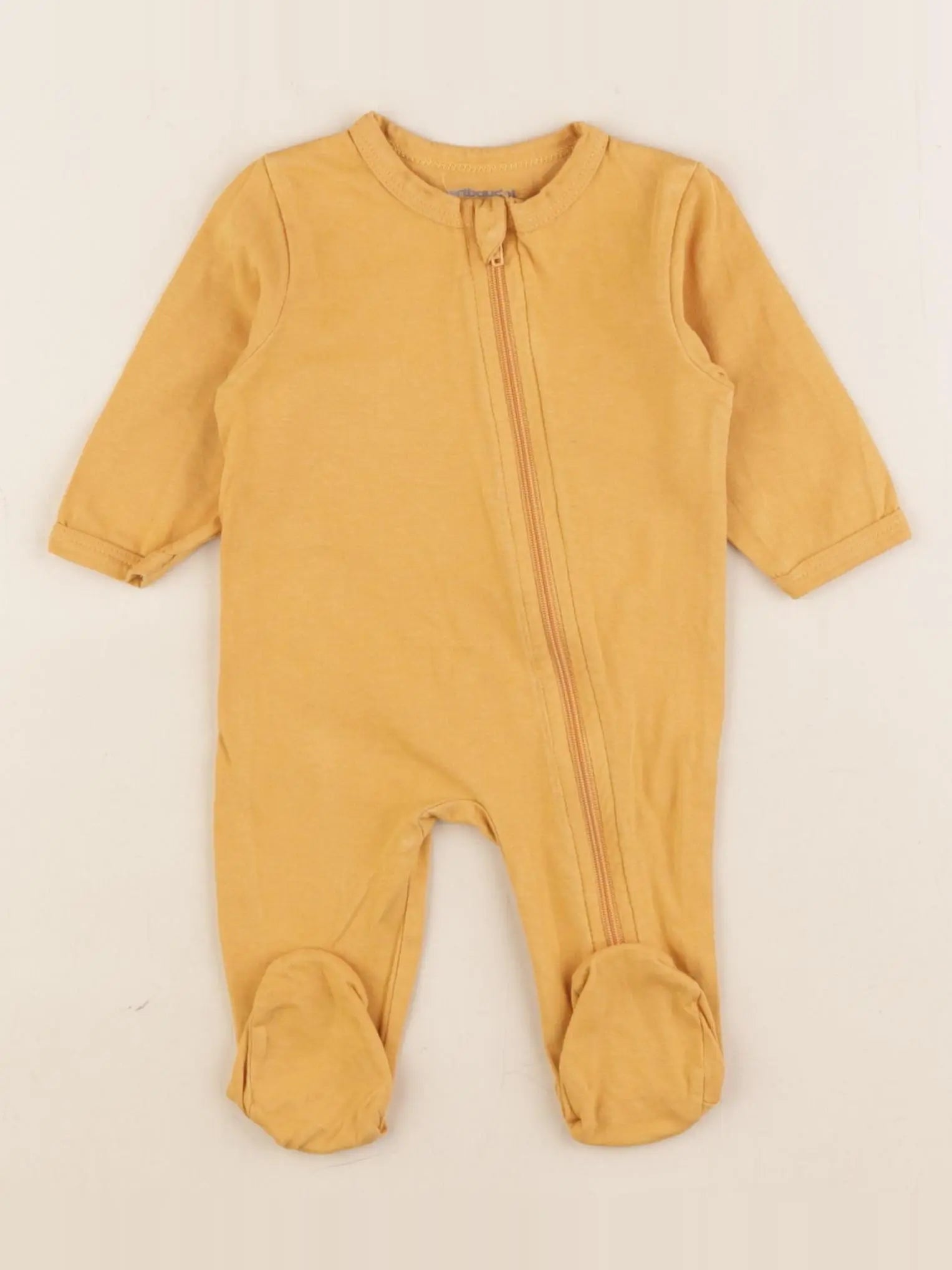 Vertbaudet - pyjama coton jaune - 1 mois