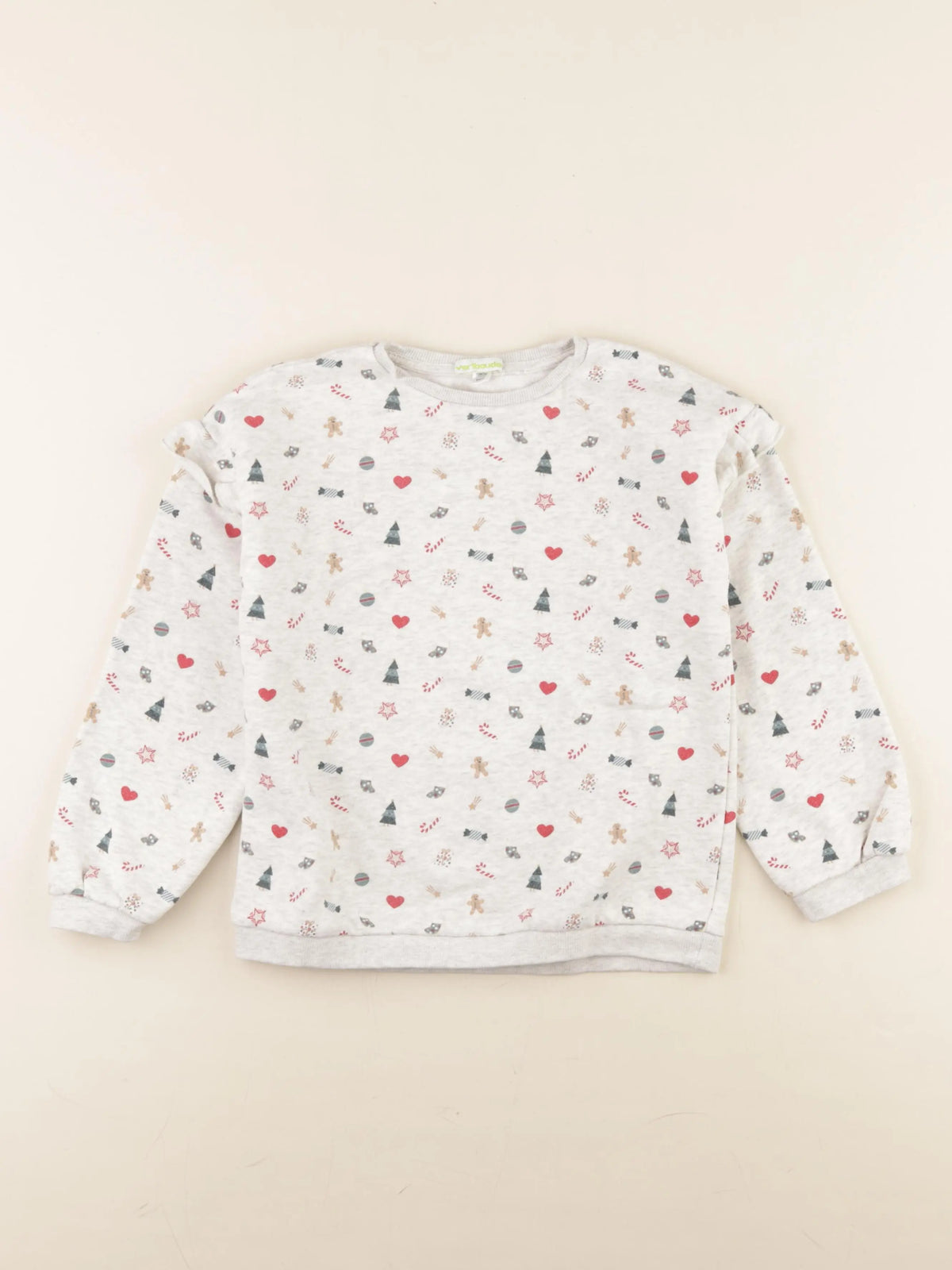 Vertbaudet - sweat gris - 8 ans